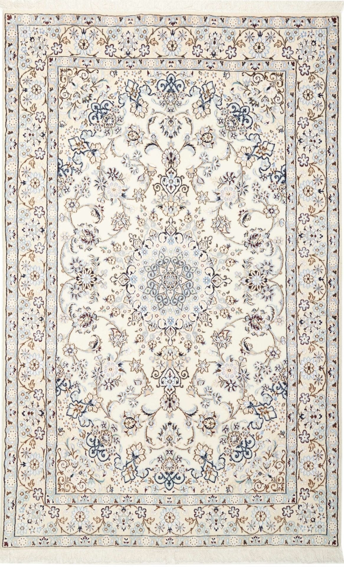 Hand-Knotted Wool Nain Persian Rug, 131 × 202 cm