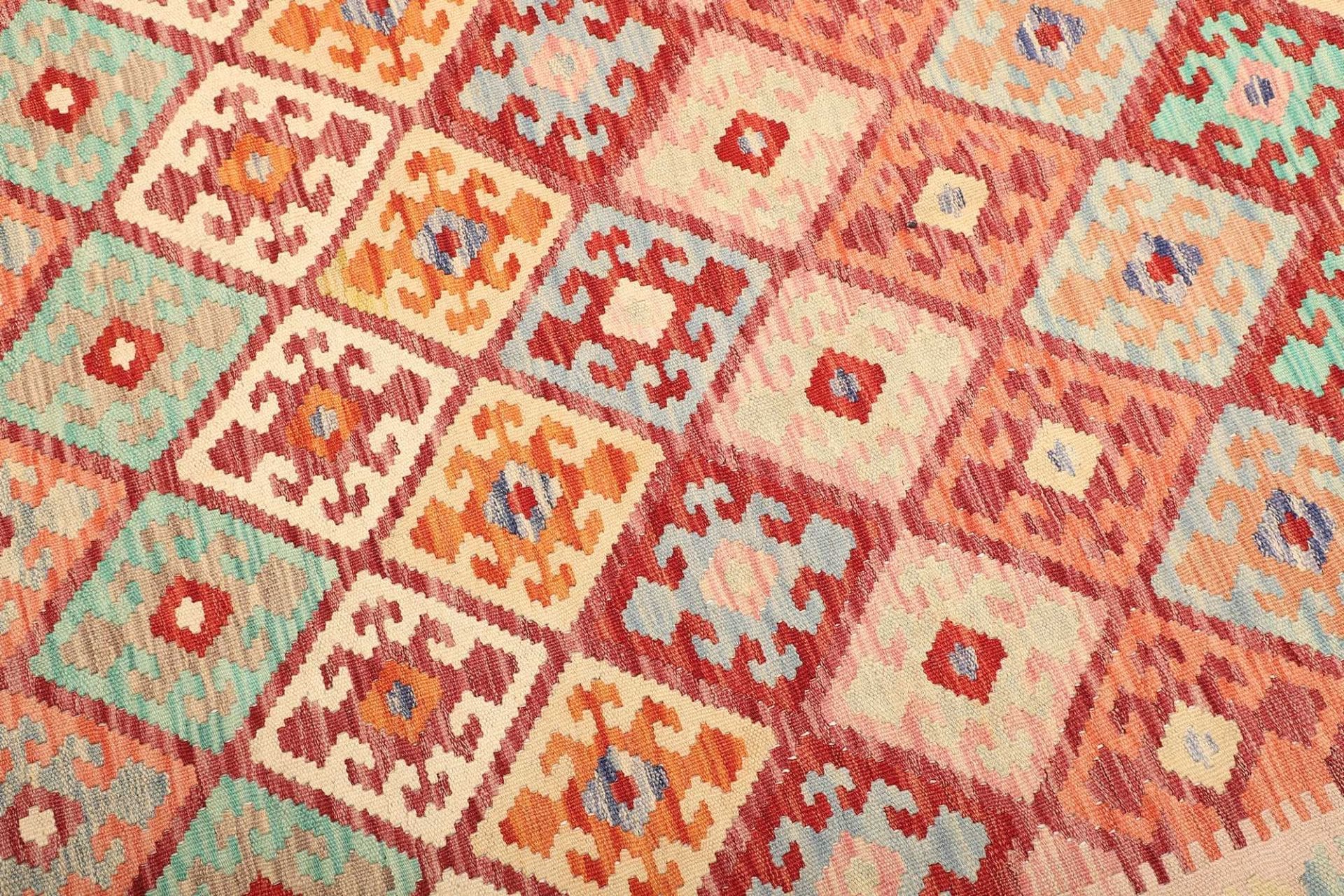 orientteppich-kelim-159-x-197-cm-aus-wolle-handgewebt-3 Hand-Woven Wool Kilim Pakistani Rug, 159 × 197 cm