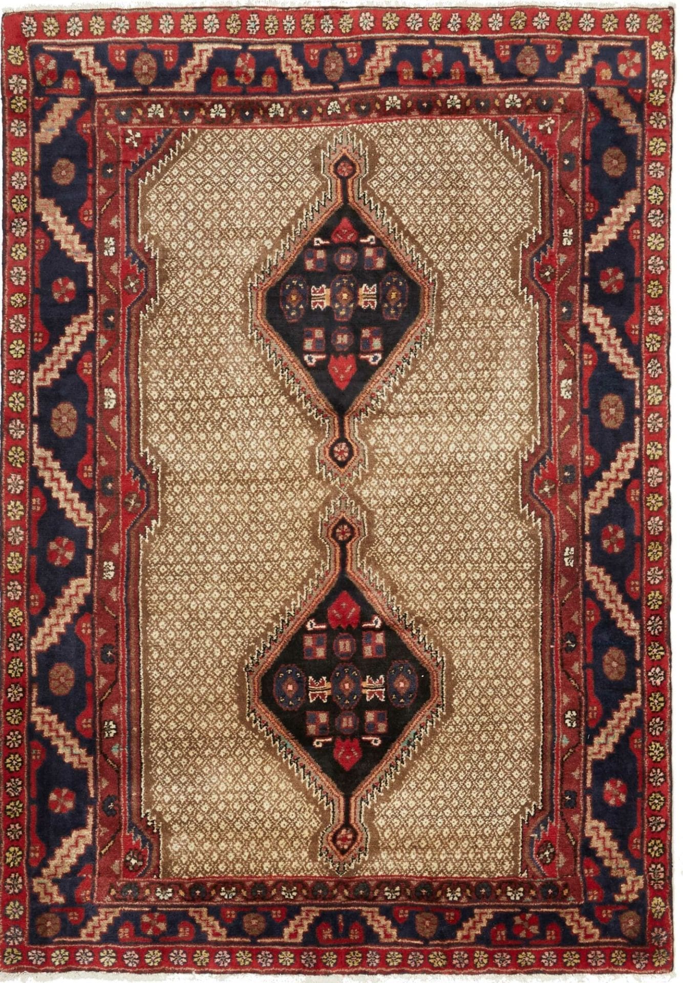 Persian Rug 130 × 182 cm, Wool, hand-knotted