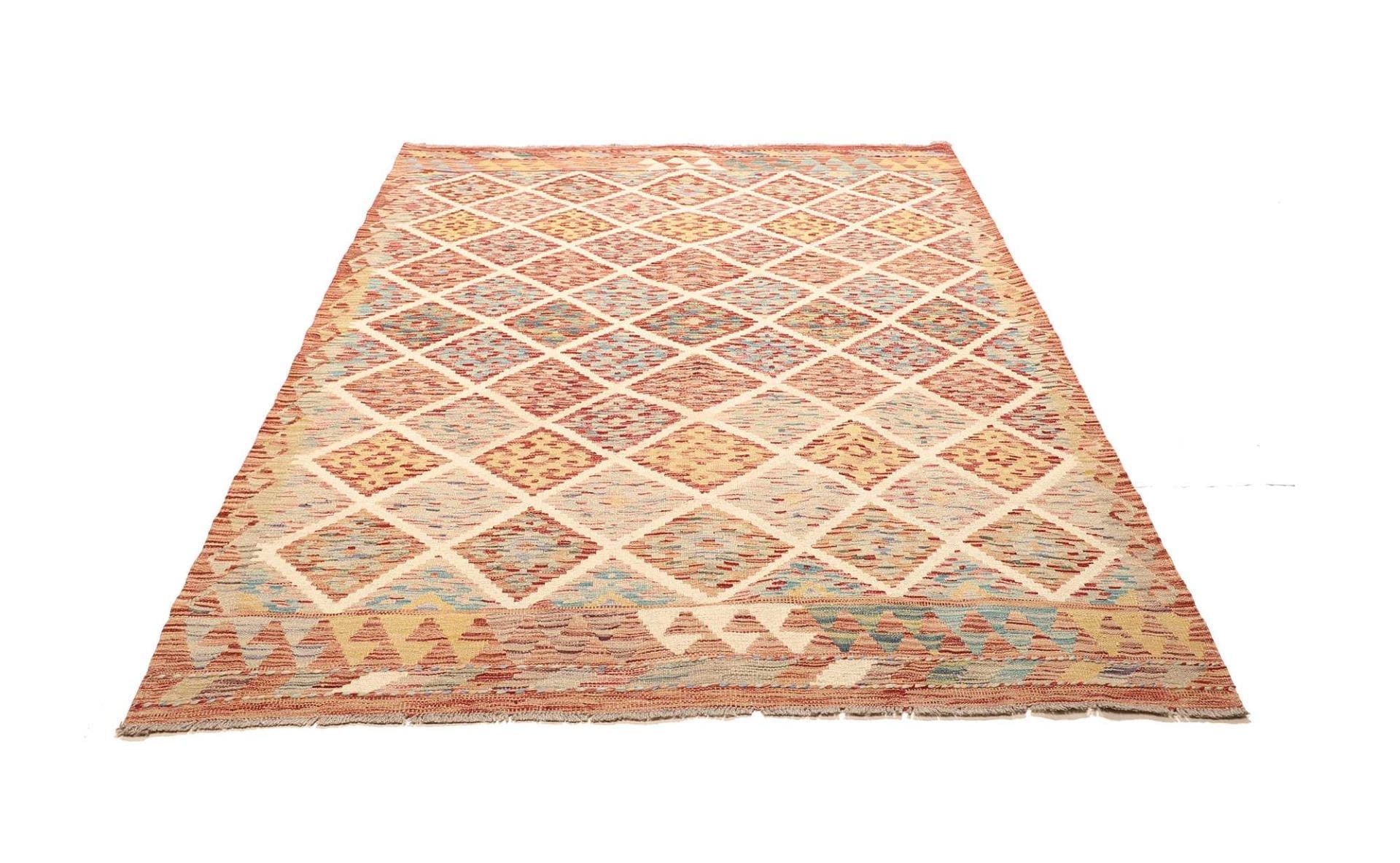 Kilim Pakistani Rug — hand-woven, 158 × 202 cm, Wool