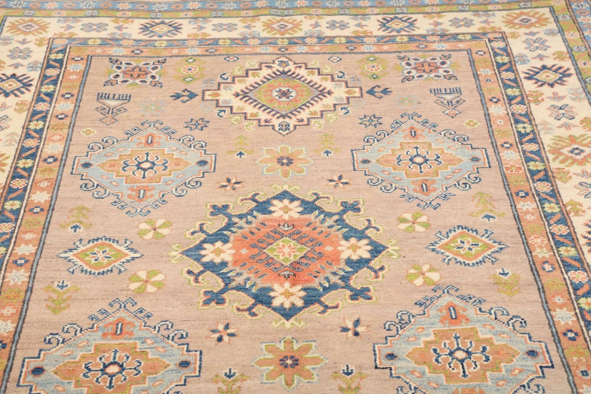 Kazak Pakistani Rug — hand-knotted, 156 × 199 cm, Wool