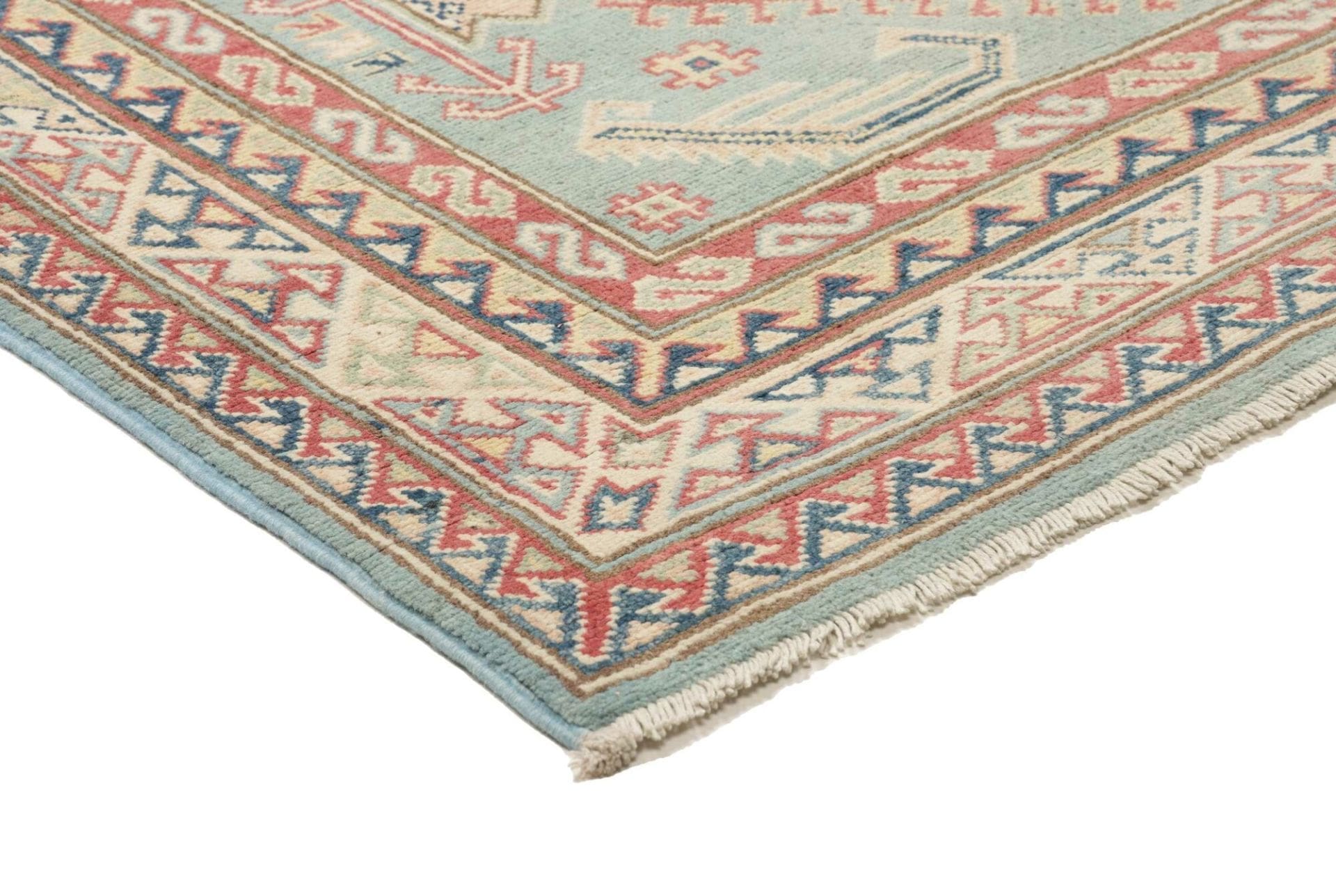 Hand-Knotted Wool Kazak Pakistani Rug, 123 × 179 cm