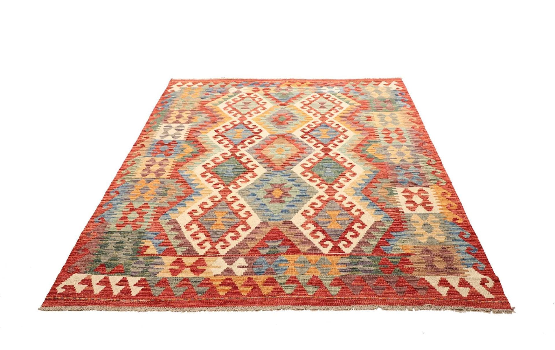 Kilim Pakistani Rug 160 × 192 cm, Wool, hand-woven
