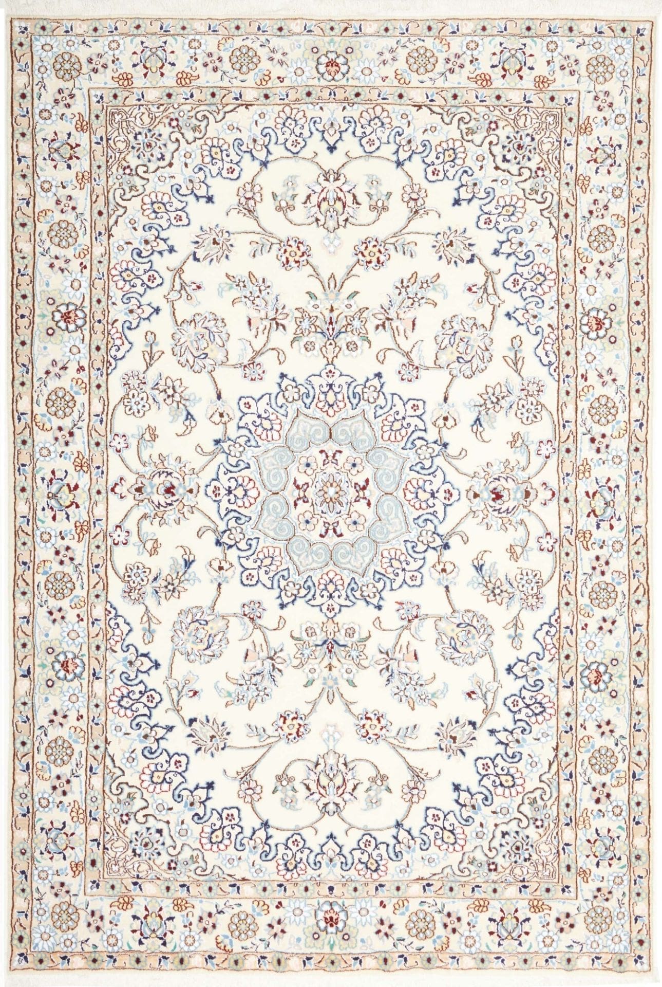 Nain Persian Rug 141 × 204 cm, Wool, hand-knotted