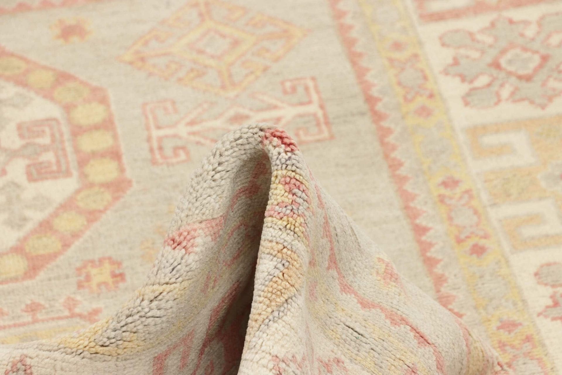 kazak-orientteppich-123-x-172-cm-geometrisches-muster-handgeknupft-8 Kazak Pakistani Rug 123 × 172 cm, Wool, hand-knotted