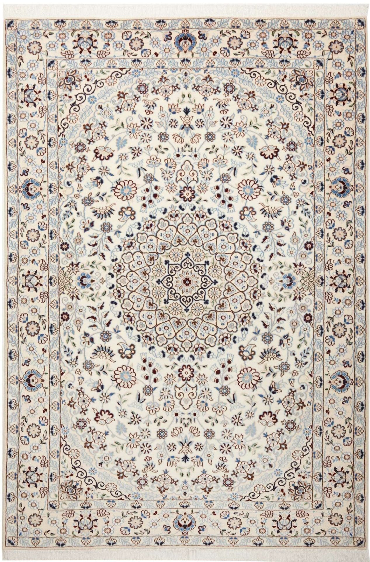 Nain Persian Rug 133 × 213 cm, Wool, hand-knotted