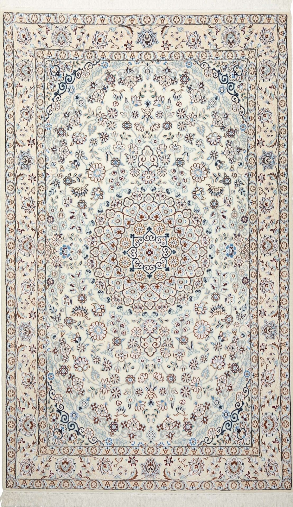 Hand-Knotted Wool Nain Persian Rug, 133 × 215 cm