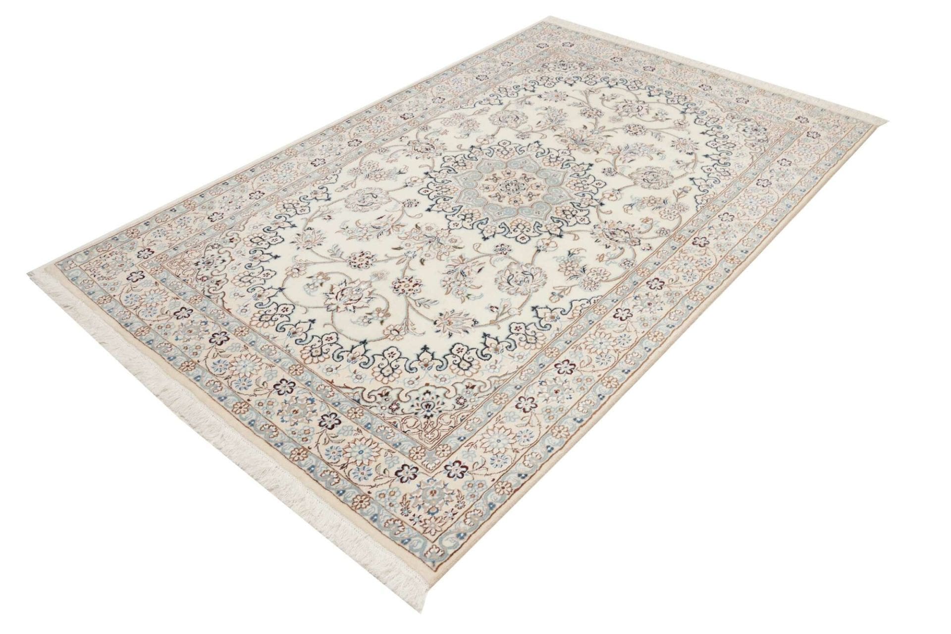 nain-teppich-139-x-217-cm-florale-muster-handgeknupft-perserteppich-1 Nain Persian Rug 139 × 217 cm, Wool, hand-knotted