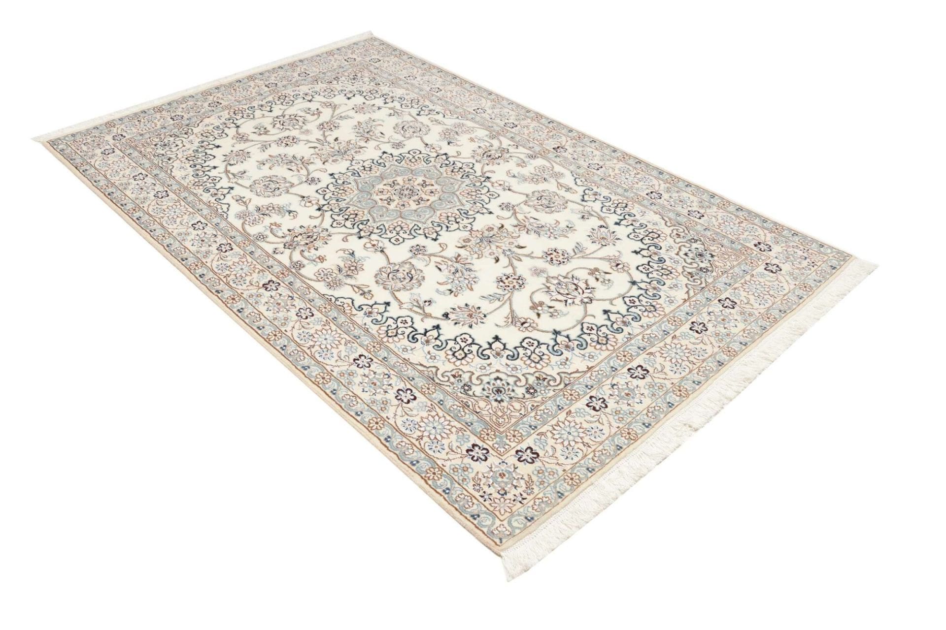 nain-teppich-139-x-217-cm-florale-muster-handgeknupft-perserteppich-2 Nain Persian Rug 139 × 217 cm, Wool, hand-knotted