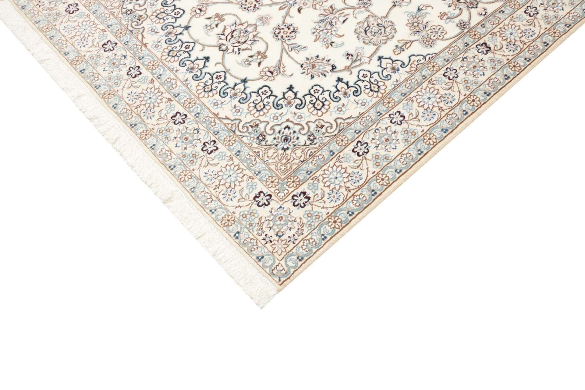 nain-teppich-139-x-217-cm-florale-muster-handgeknupft-perserteppich-6 Nain Persian Rug 139 × 217 cm, Wool, hand-knotted