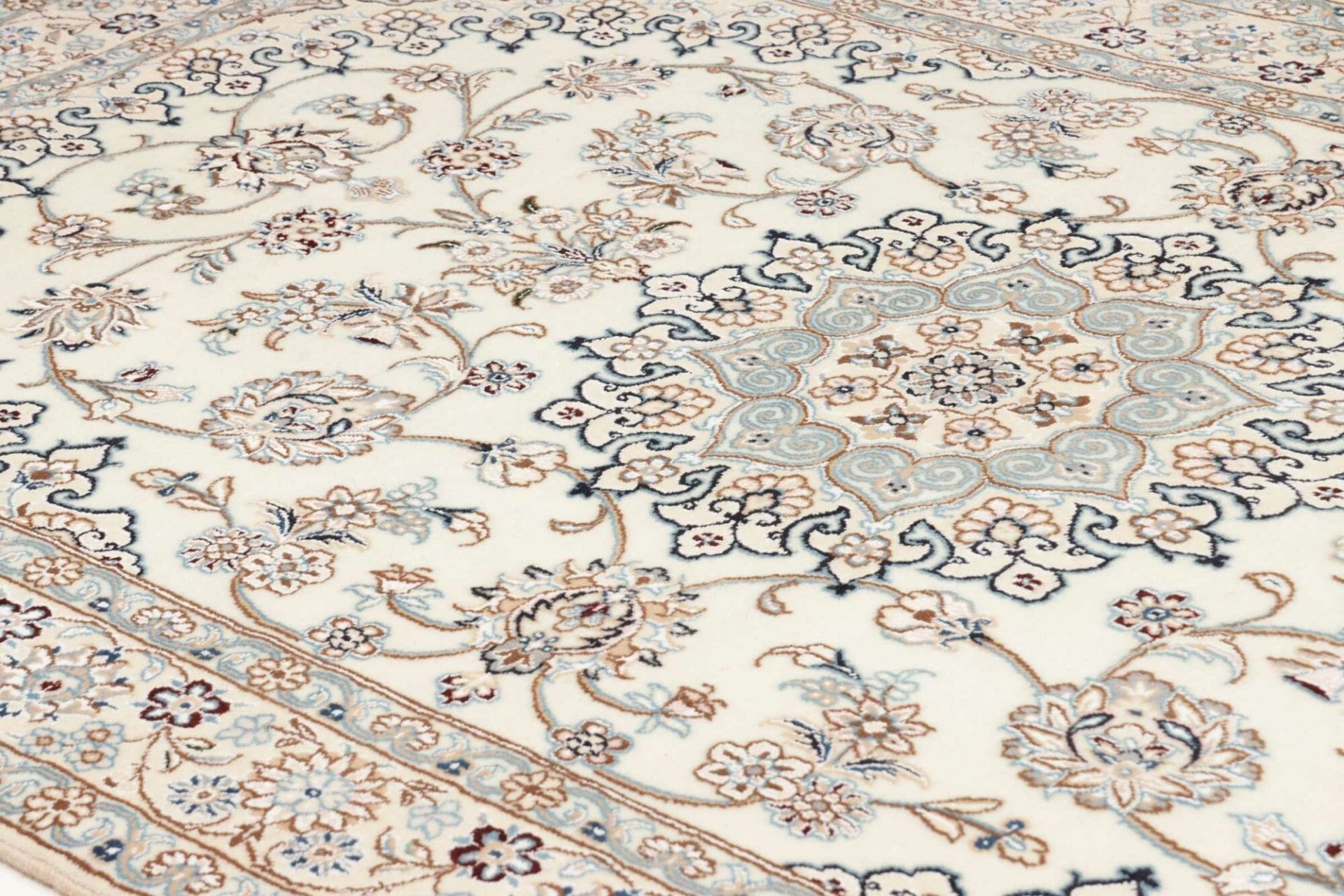 nain-teppich-139-x-217-cm-florale-muster-handgeknupft-perserteppich-7 Nain Persian Rug 139 × 217 cm, Wool, hand-knotted