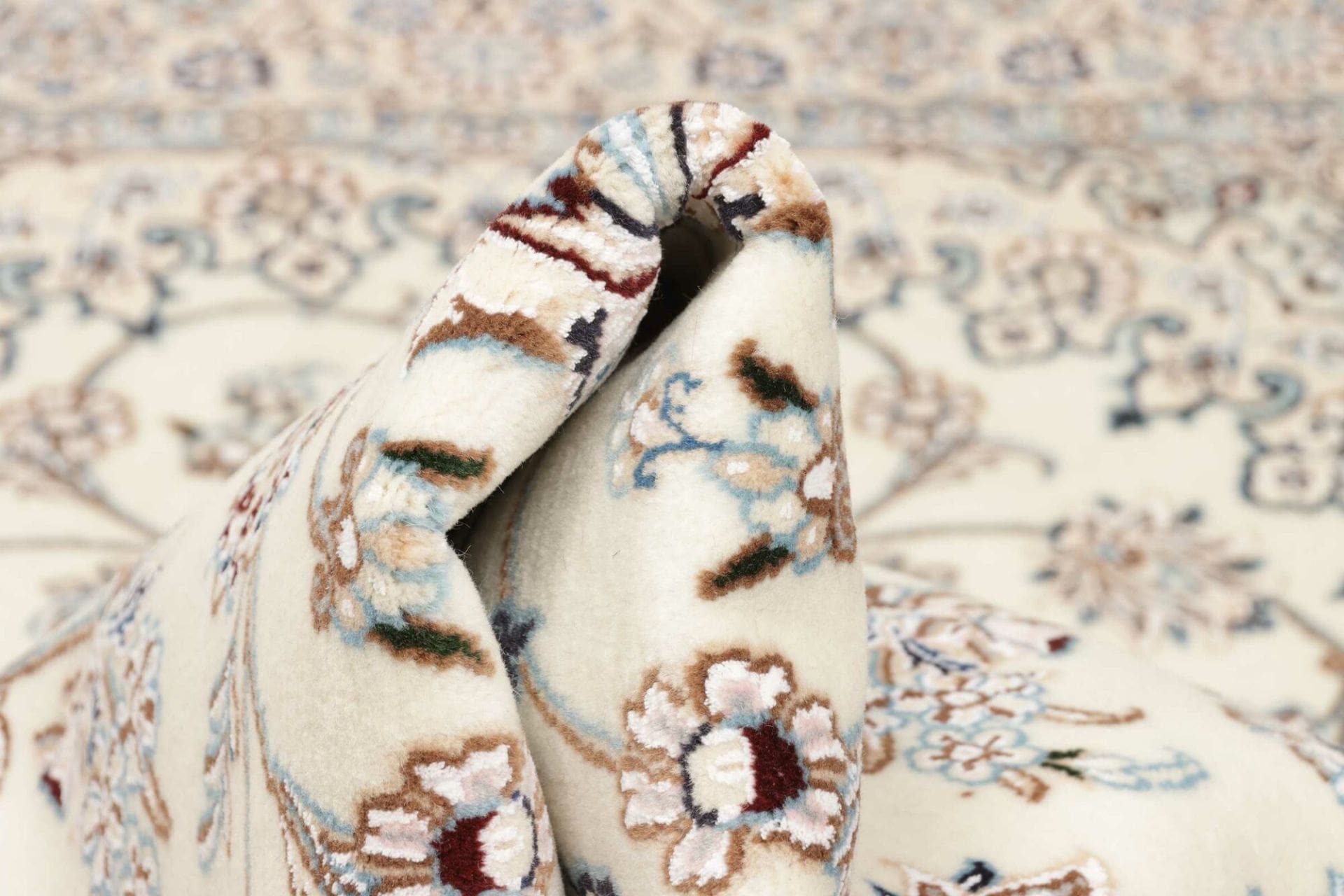 nain-teppich-139-x-217-cm-florale-muster-handgeknupft-perserteppich-9 Nain Persian Rug 139 × 217 cm, Wool, hand-knotted