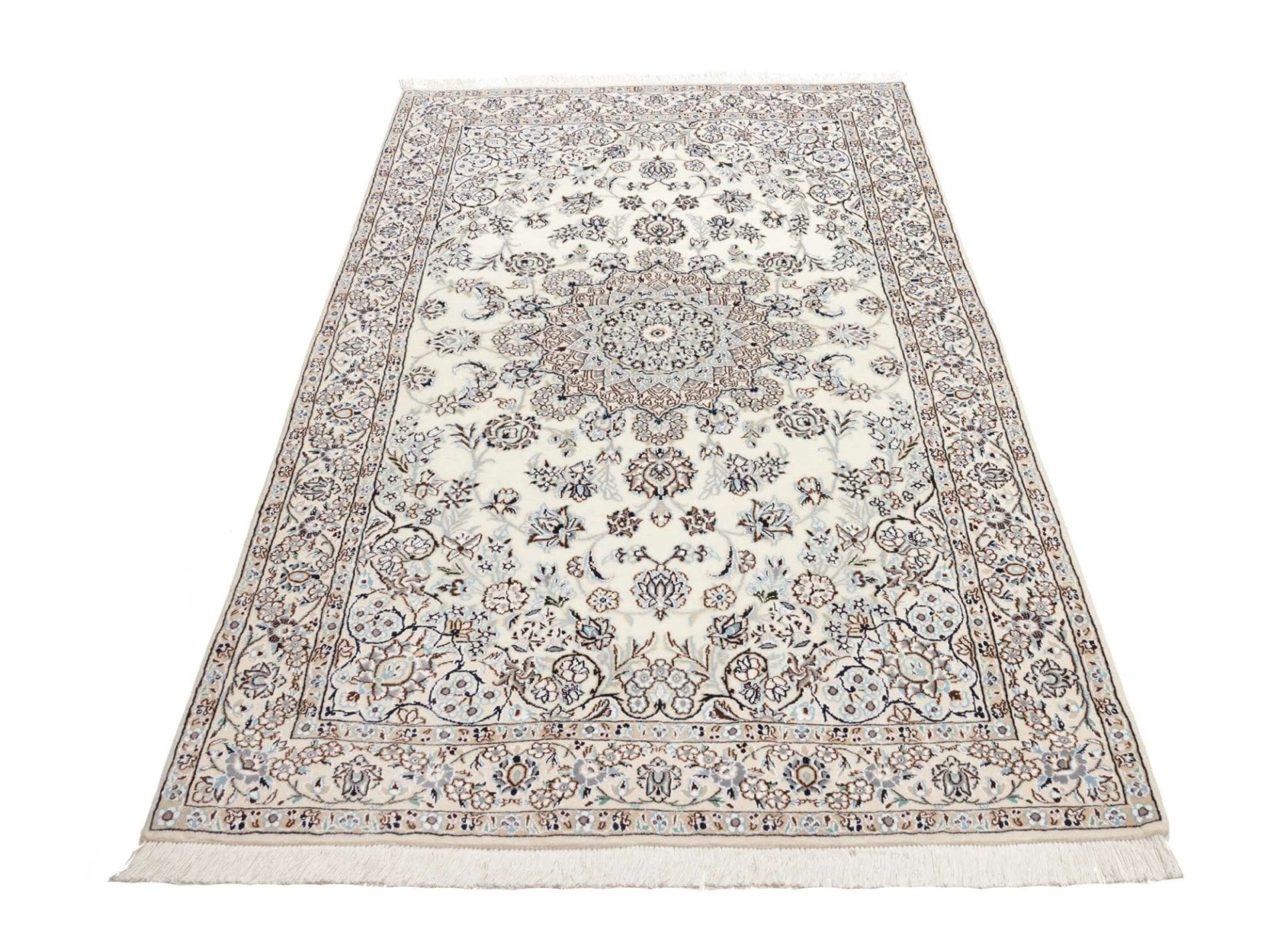 Hand-Knotted Wool Nain Persian Rug, 136 × 220 cm