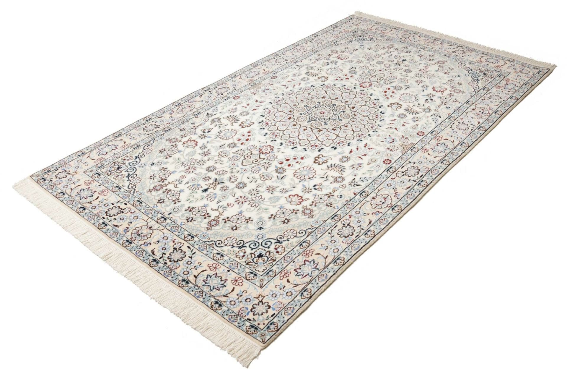 nain-perserteppich-133-x-220-cm-florale-muster-handgeknupft-1 Nain Persian Rug 133 × 220 cm, Wool, hand-knotted