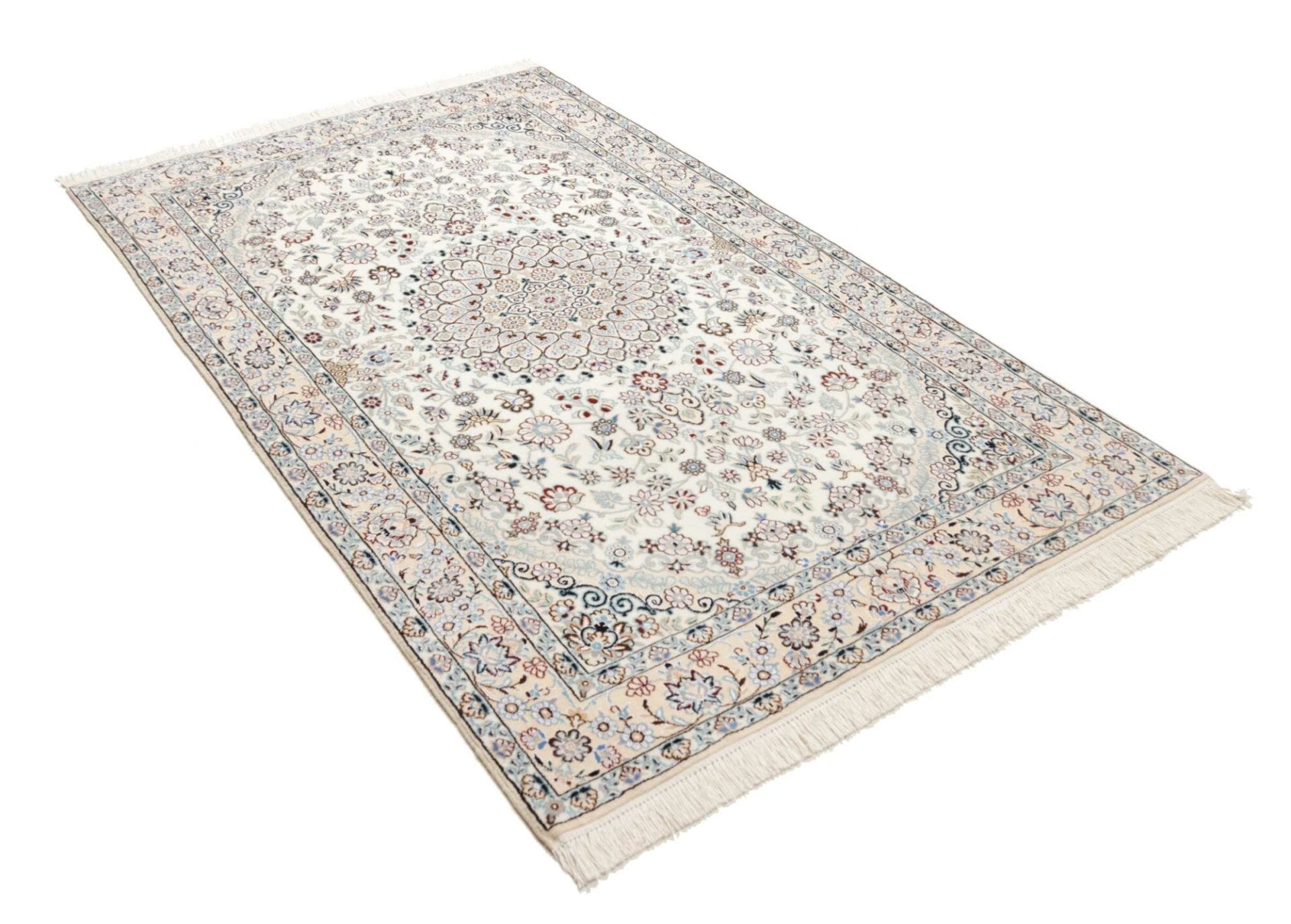 nain-perserteppich-133-x-220-cm-florale-muster-handgeknupft-2 Nain Persian Rug 133 × 220 cm, Wool, hand-knotted