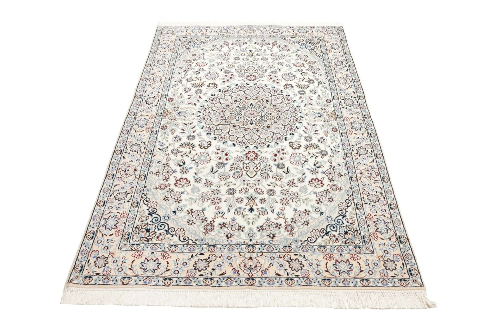 nain-perserteppich-133-x-220-cm-florale-muster-handgeknupft-3 Nain Persian Rug 133 × 220 cm, Wool, hand-knotted