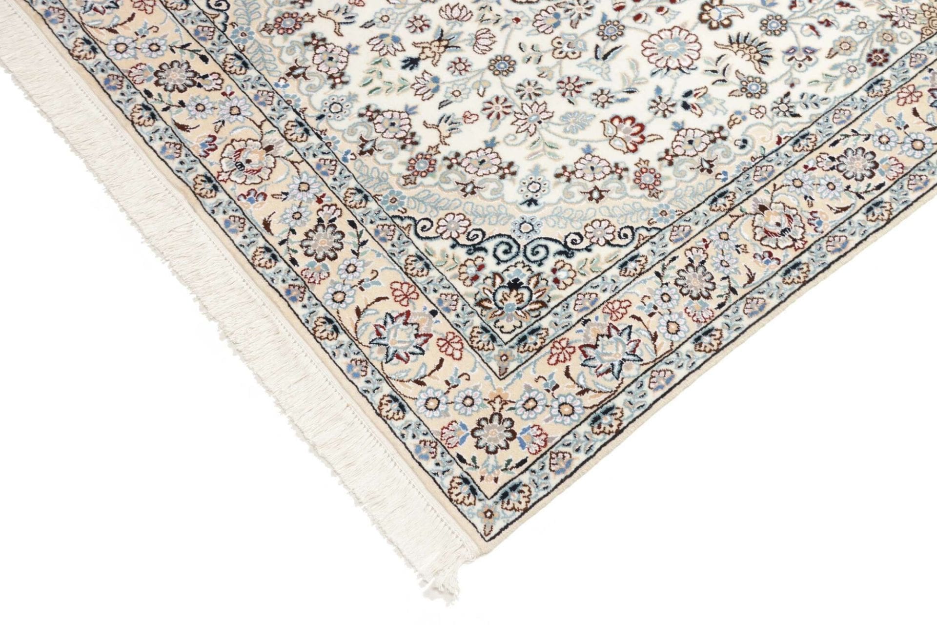 nain-perserteppich-133-x-220-cm-florale-muster-handgeknupft-6 Nain Persian Rug 133 × 220 cm, Wool, hand-knotted