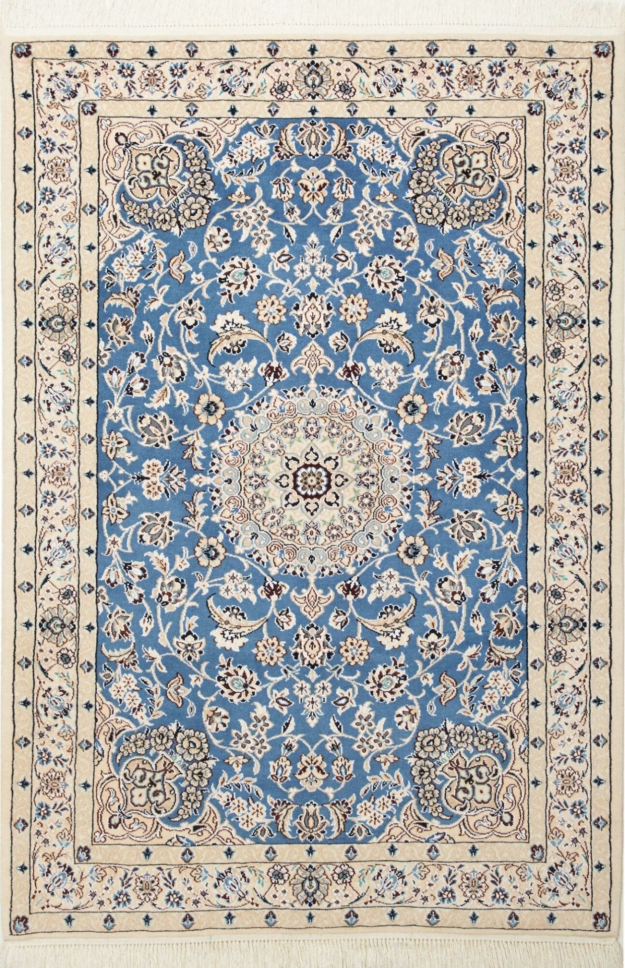 nain-teppich-109-x-153-cm-florales-muster-handgeknupft Nain Persian Rug 109 × 153 cm, Wool, hand-knotted