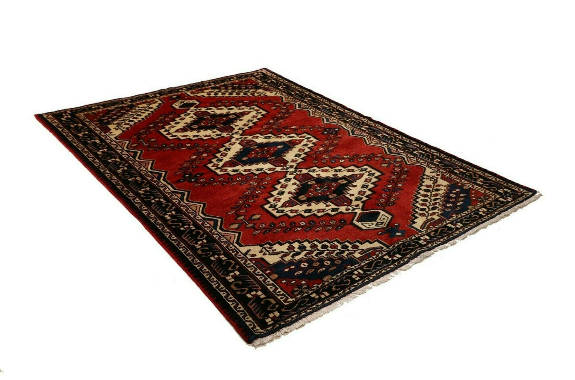 Hamadan Persian Rug 153 × 201 cm, Wool, hand-knotted