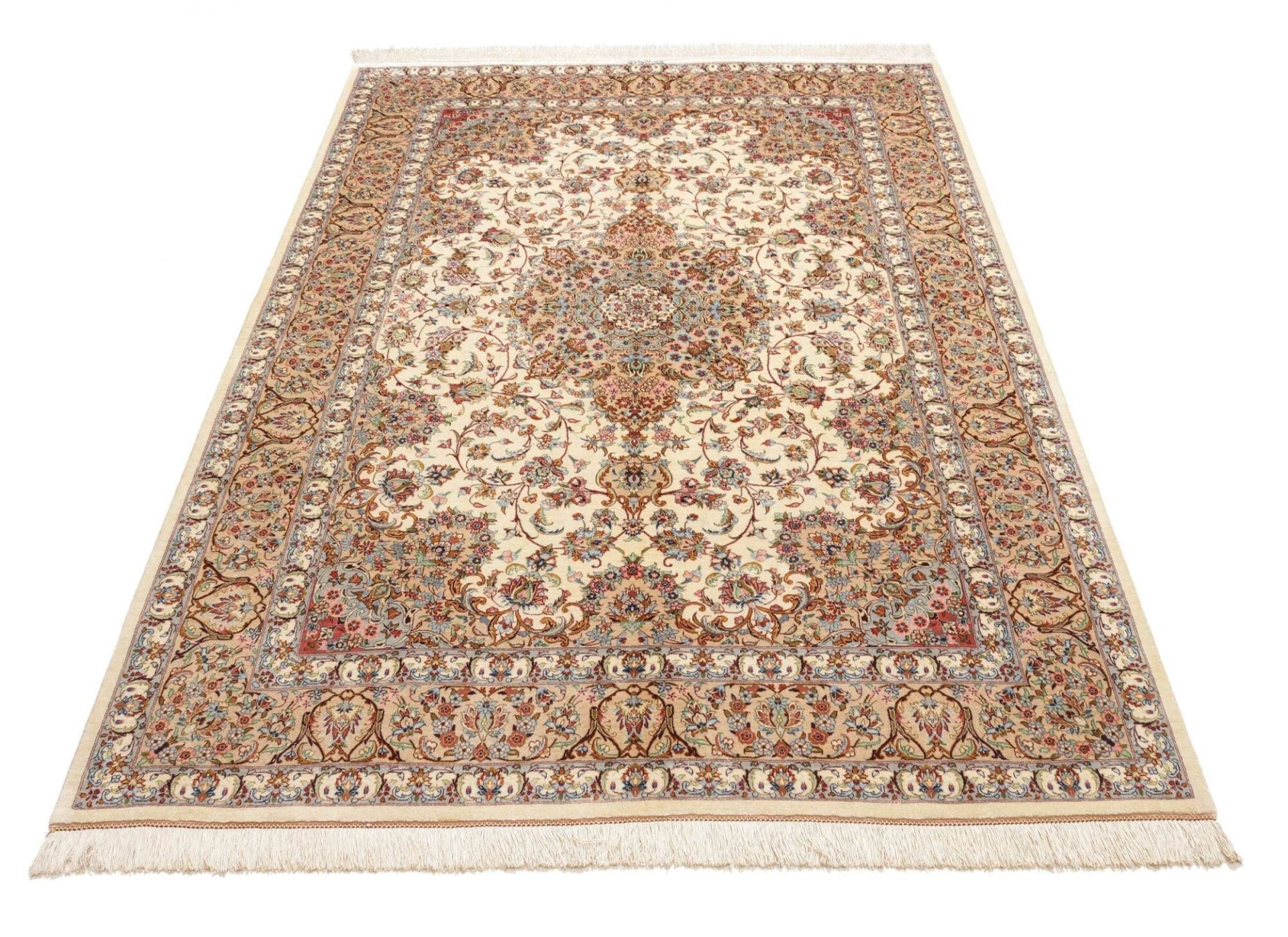 ghom-teppich-138-x-199-cm-seide-handgeknupft-perserteppich-3 Qom Persian Rug 138 × 199 cm, Silk, hand-knotted