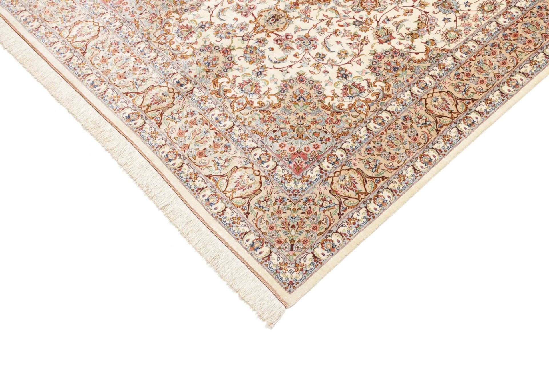 ghom-teppich-138-x-199-cm-seide-handgeknupft-perserteppich-6 Qom Persian Rug 138 × 199 cm, Silk, hand-knotted