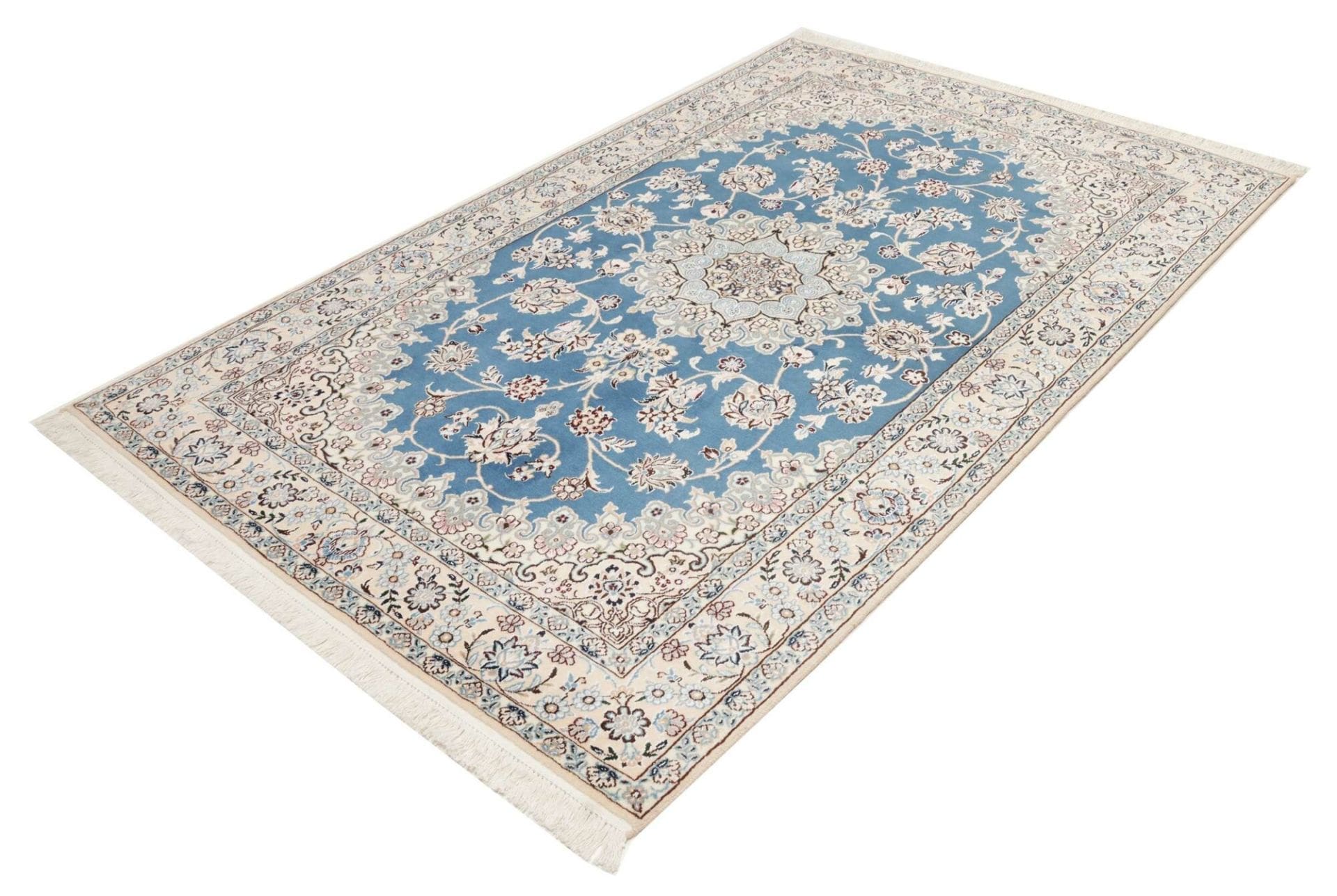 orientteppich-nain-140-x-214cm-handgeknupft-schurwolle-floral-1 Nain Persian Rug 140 × 214 cm, Wool, hand-knotted