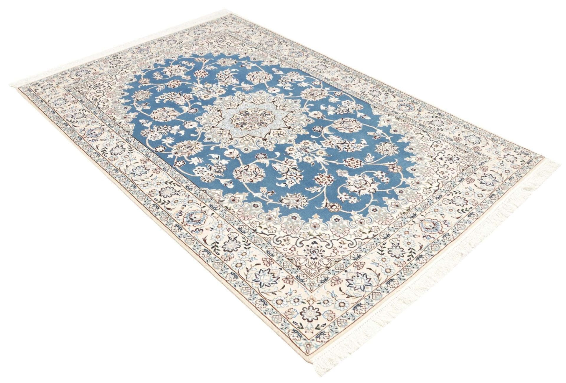 orientteppich-nain-140-x-214cm-handgeknupft-schurwolle-floral-2 Nain Persian Rug 140 × 214 cm, Wool, hand-knotted