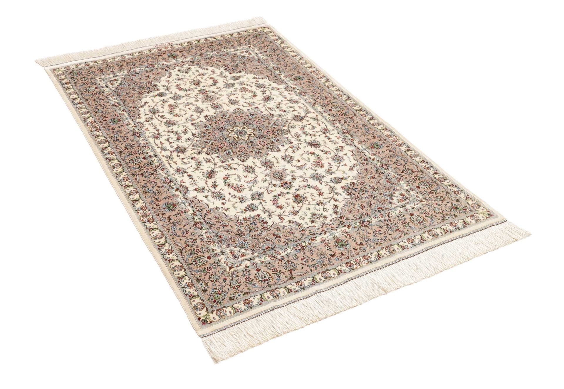 Qom Persian Rug — hand-knotted, 103 × 150 cm, Silk