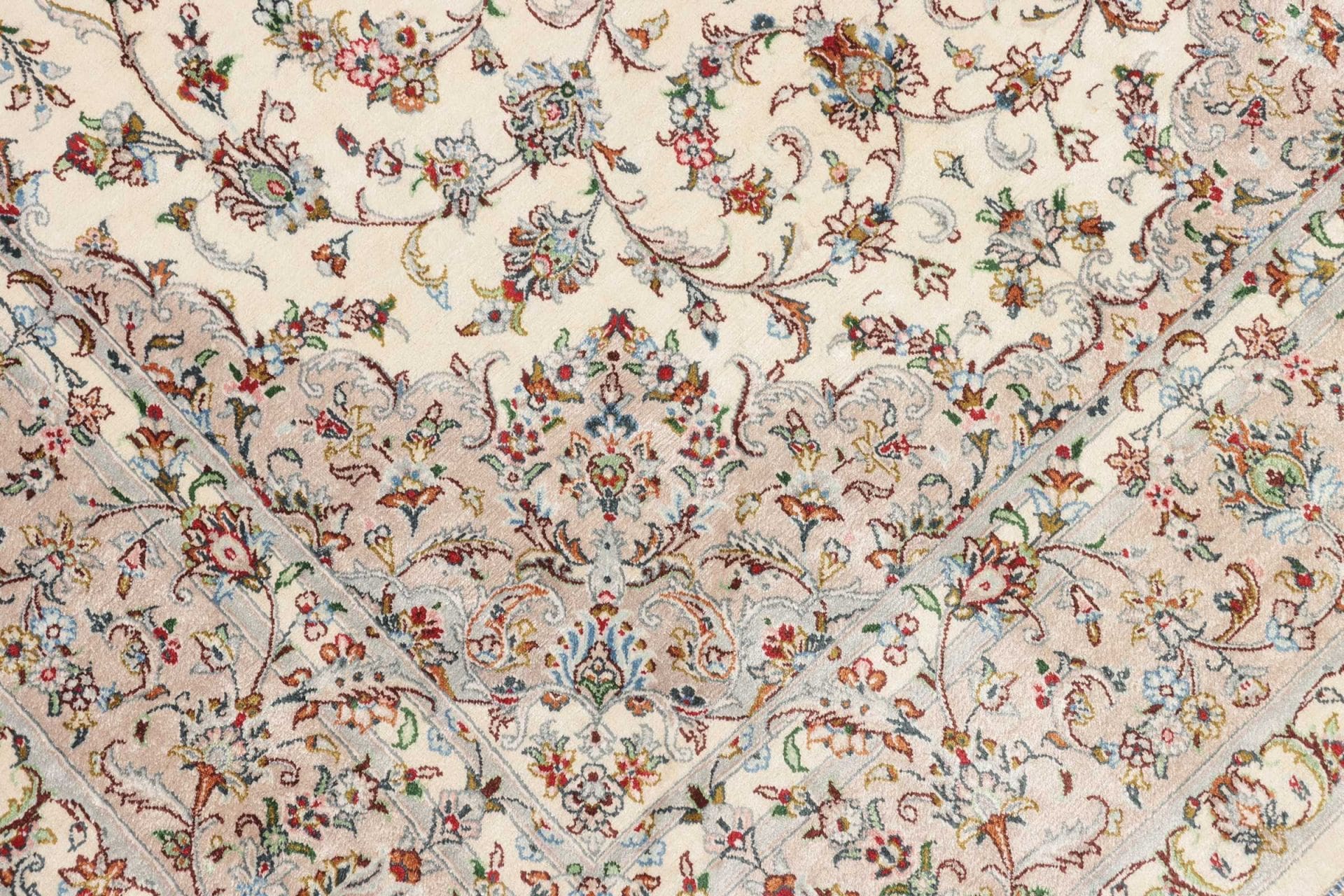 Qom Persian Rug — hand-knotted, 103 × 150 cm, Silk