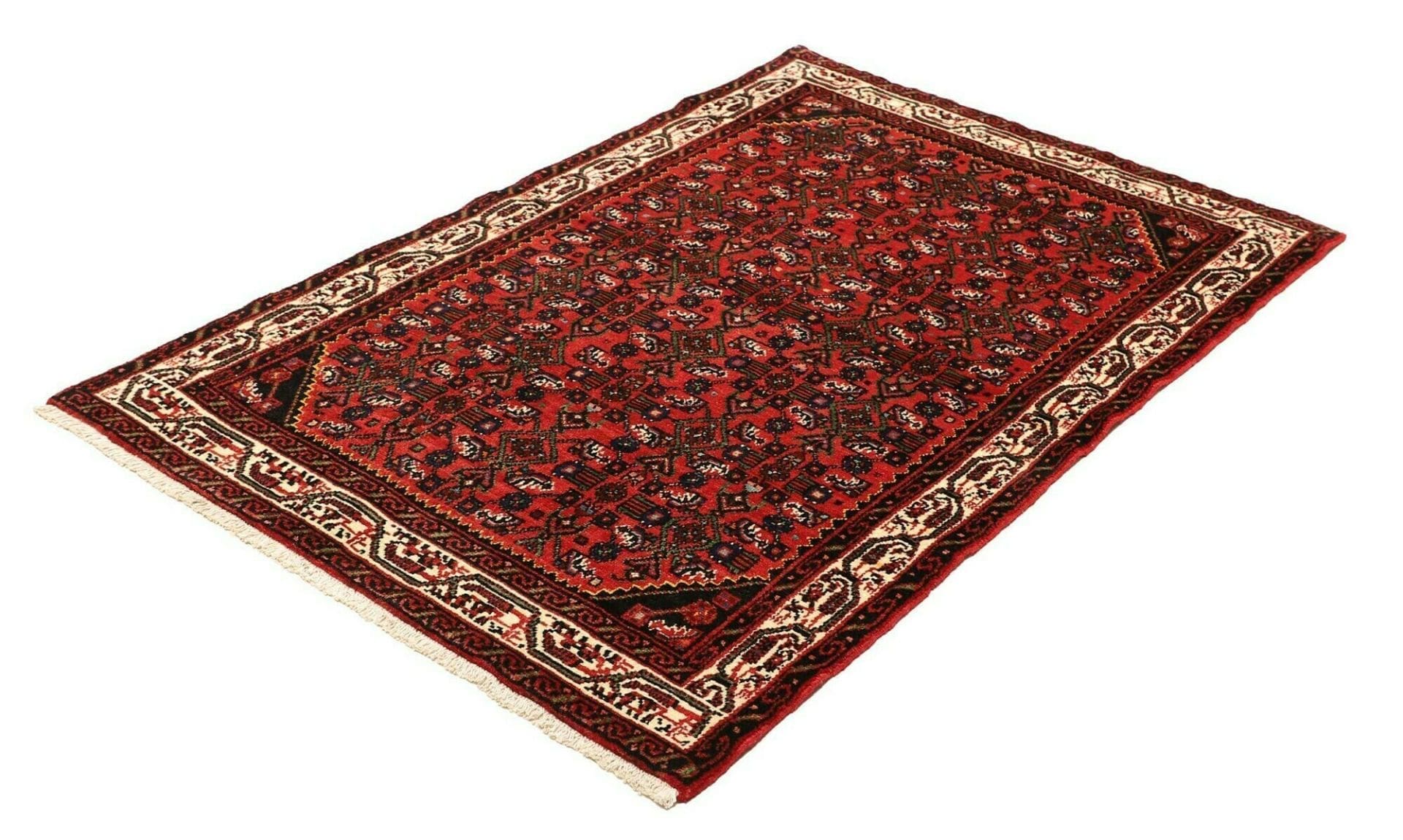 Hamadan Herati Persian Rug — hand-knotted, 107 × 157 cm, Wool