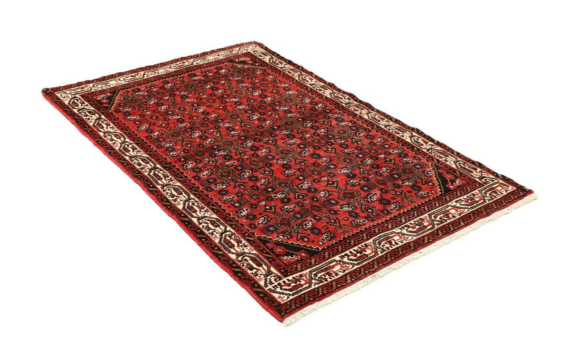 Hamadan Herati Persian Rug — hand-knotted, 107 × 157 cm, Wool