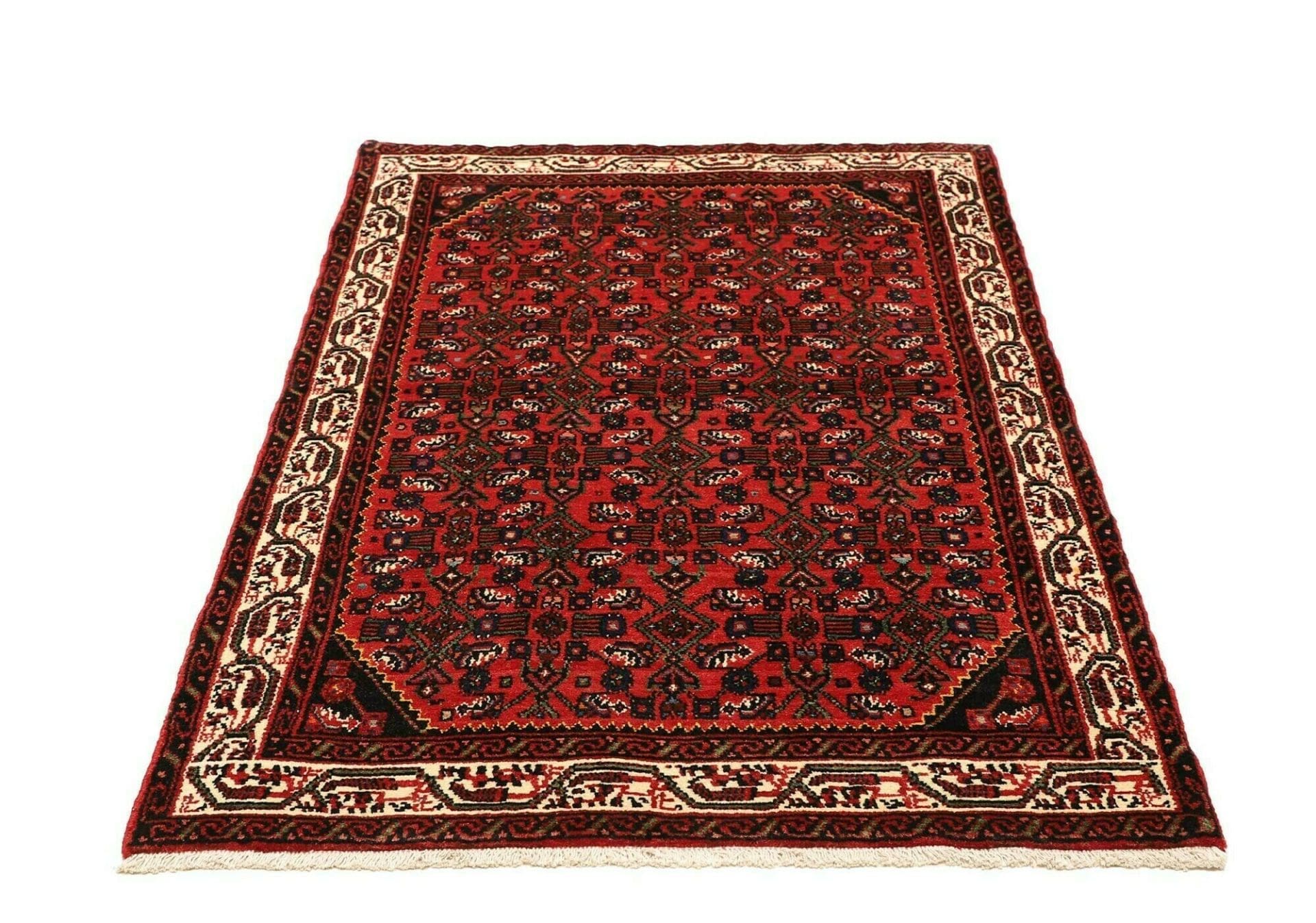 Hamadan Herati Persian Rug — hand-knotted, 107 × 157 cm, Wool