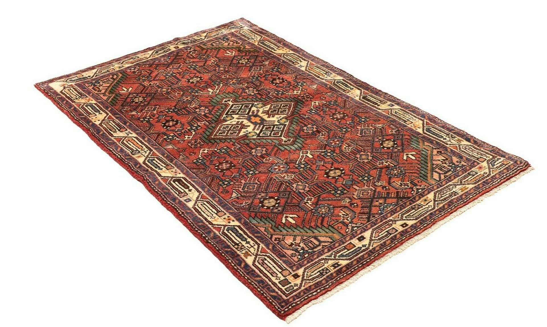 hamadan-teppich-103-x-157cm-schurwolle-geometrisches-muster-handgeknupft-2 Hamadan Persian Rug 103 × 157 cm, Wool, hand-knotted
