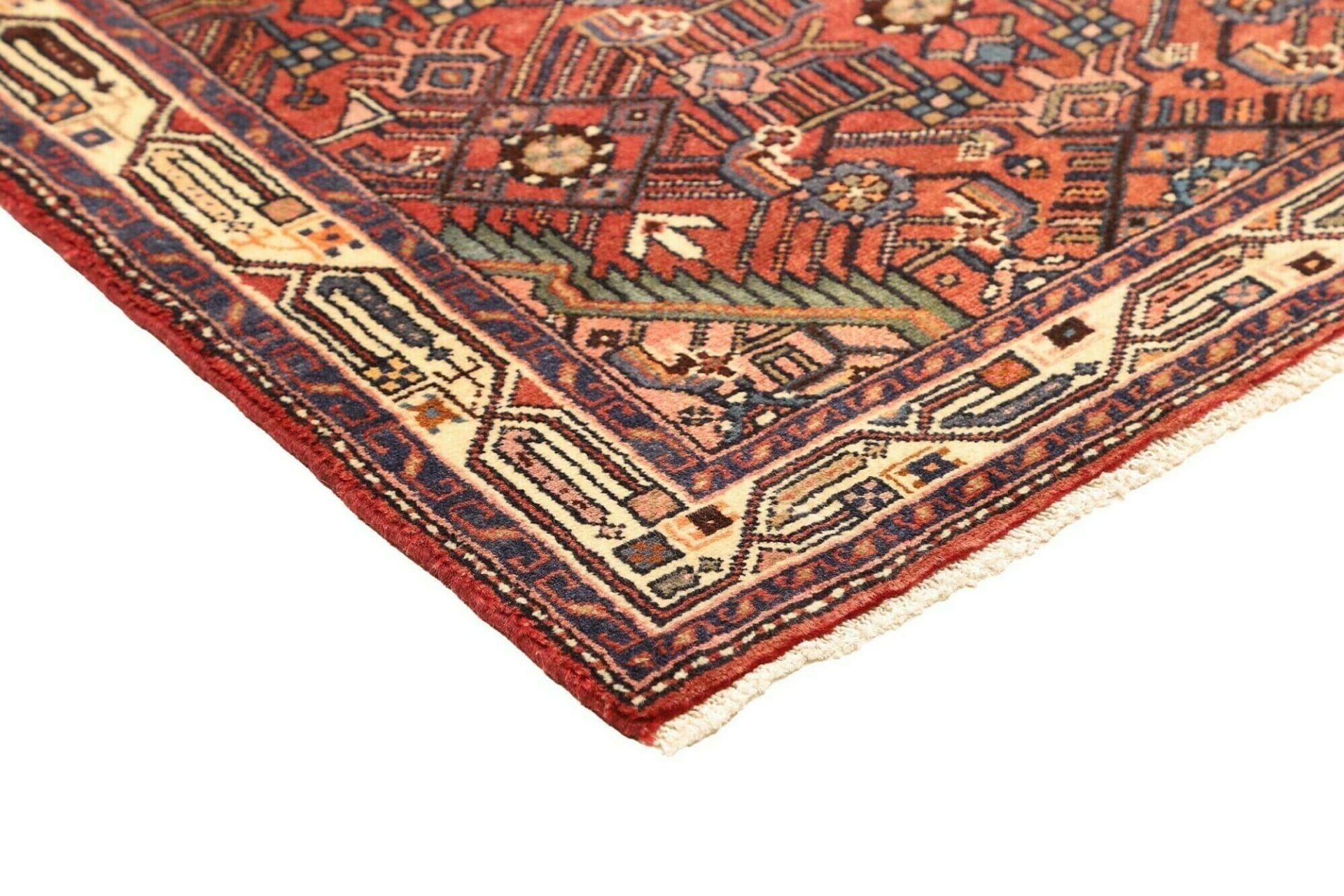 hamadan-teppich-103-x-157cm-schurwolle-geometrisches-muster-handgeknupft-4 Hamadan Persian Rug 103 × 157 cm, Wool, hand-knotted