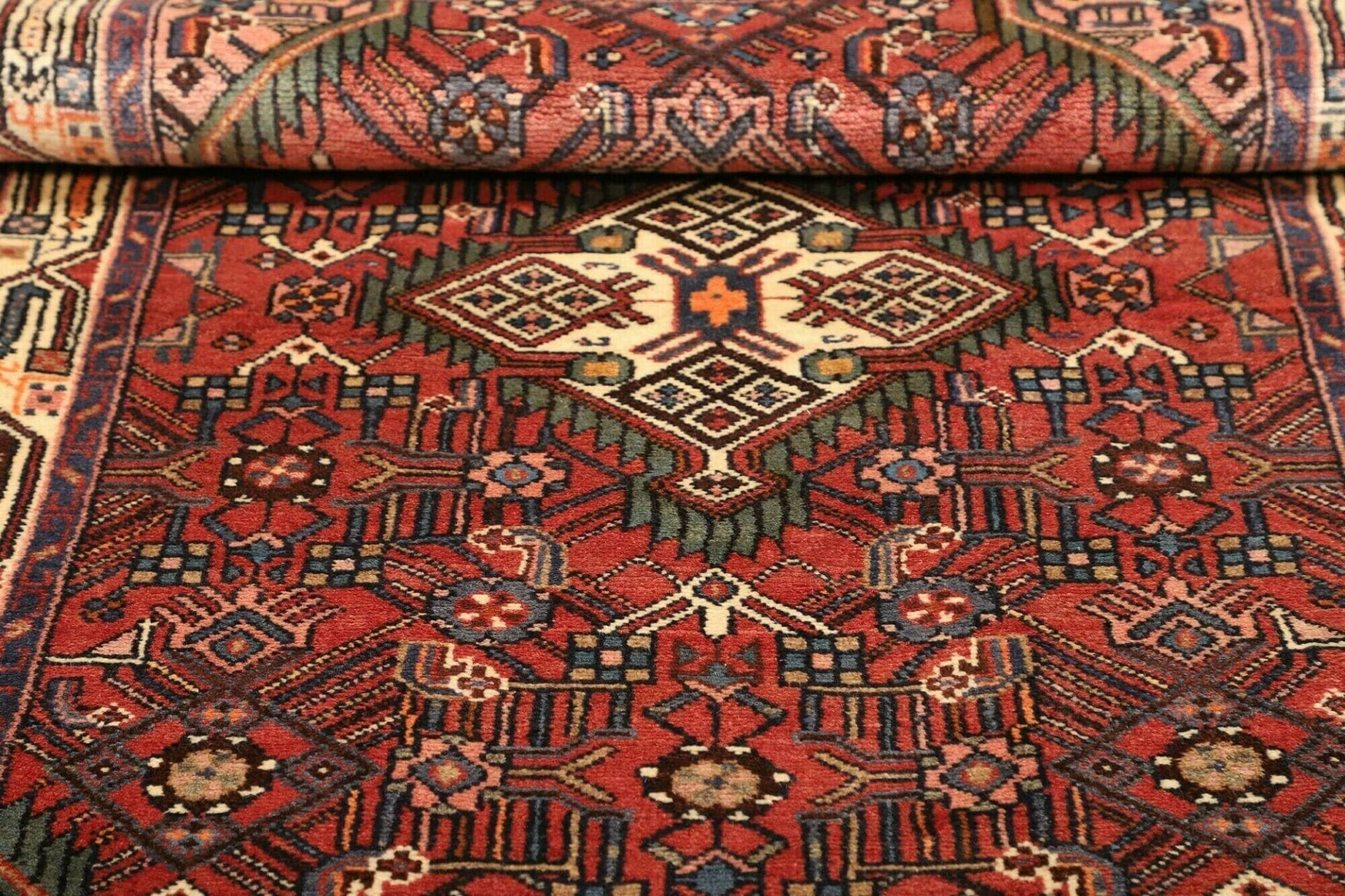 hamadan-teppich-103-x-157cm-schurwolle-geometrisches-muster-handgeknupft-9 Hamadan Persian Rug 103 × 157 cm, Wool, hand-knotted