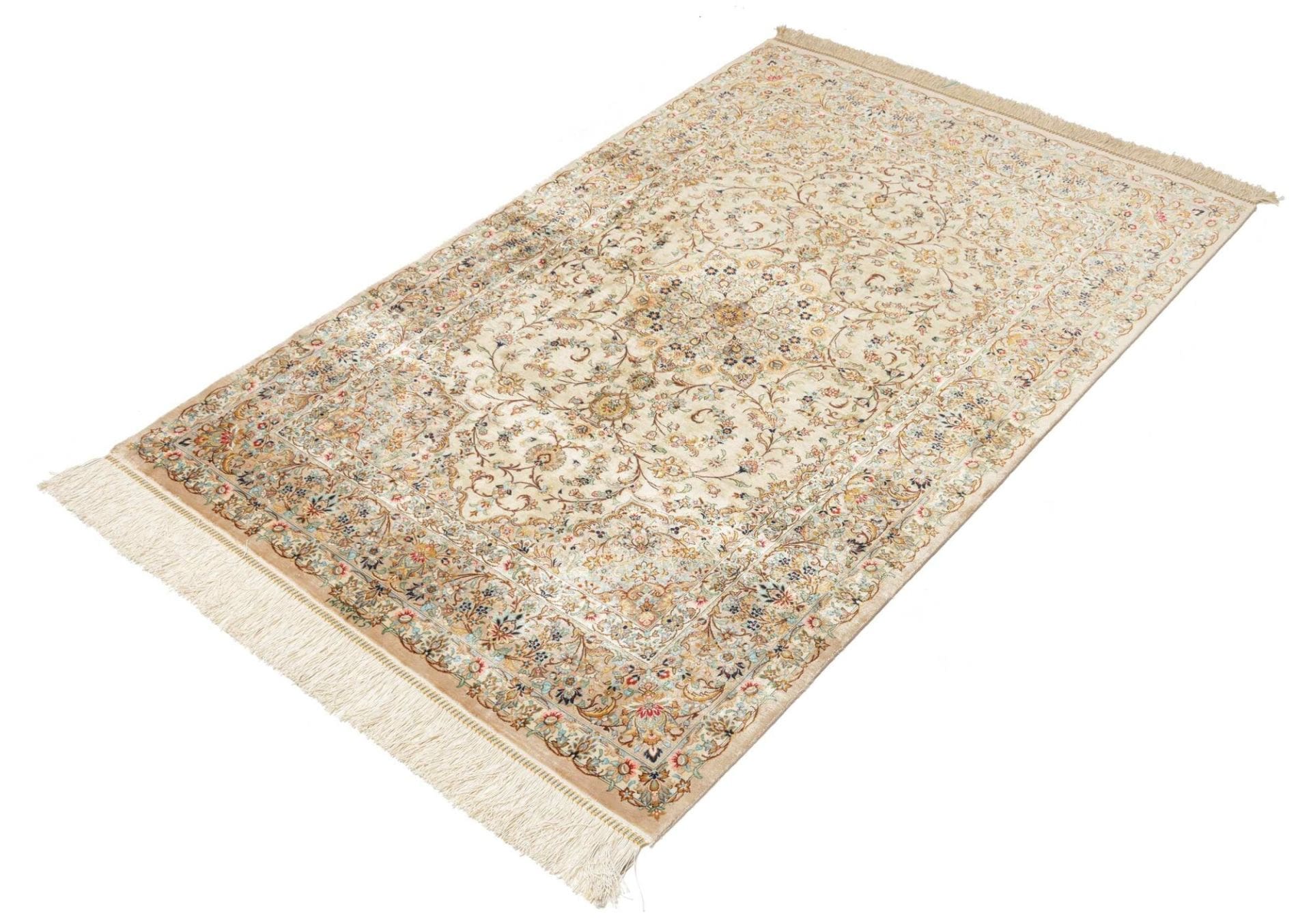 Qom Persian Rug 105 × 150 cm, Silk, hand-knotted