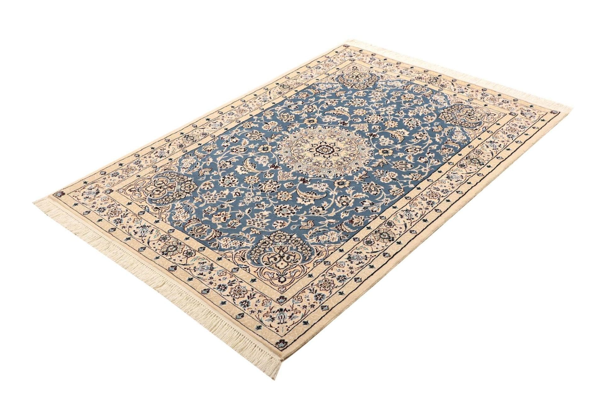 nain-teppich-109-x-153-cm-florales-muster-handgeknupft-1 Nain Persian Rug 109 × 153 cm, Wool, hand-knotted