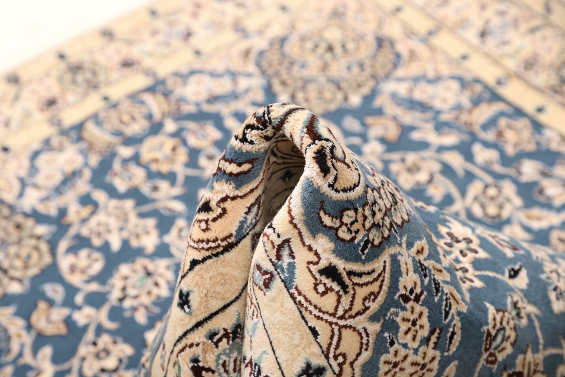 nain-teppich-109-x-153-cm-florales-muster-handgeknupft-8 Nain Persian Rug 109 × 153 cm, Wool, hand-knotted