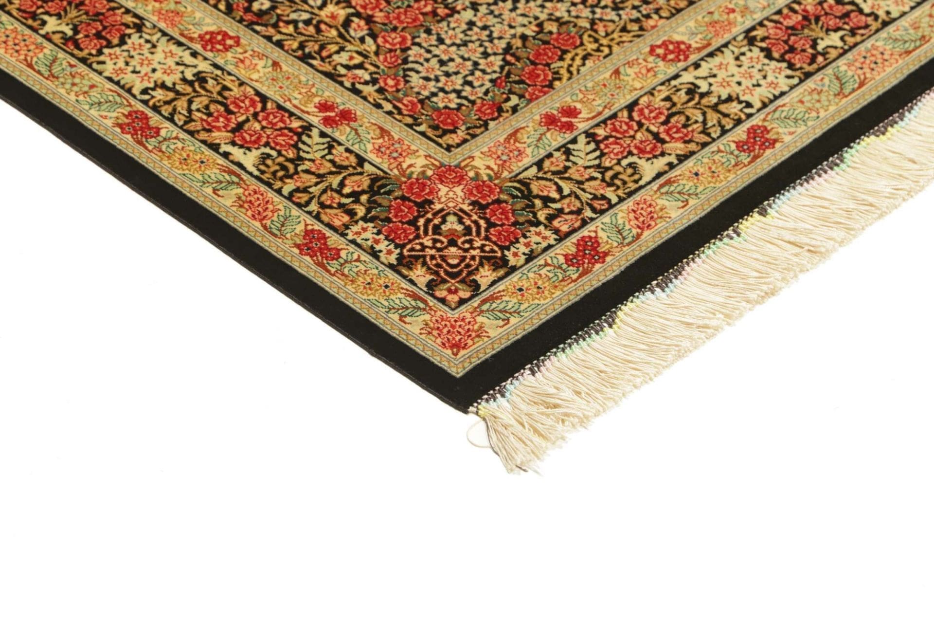 Qom Persian Rug — hand-knotted, 98 × 151 cm, Silk