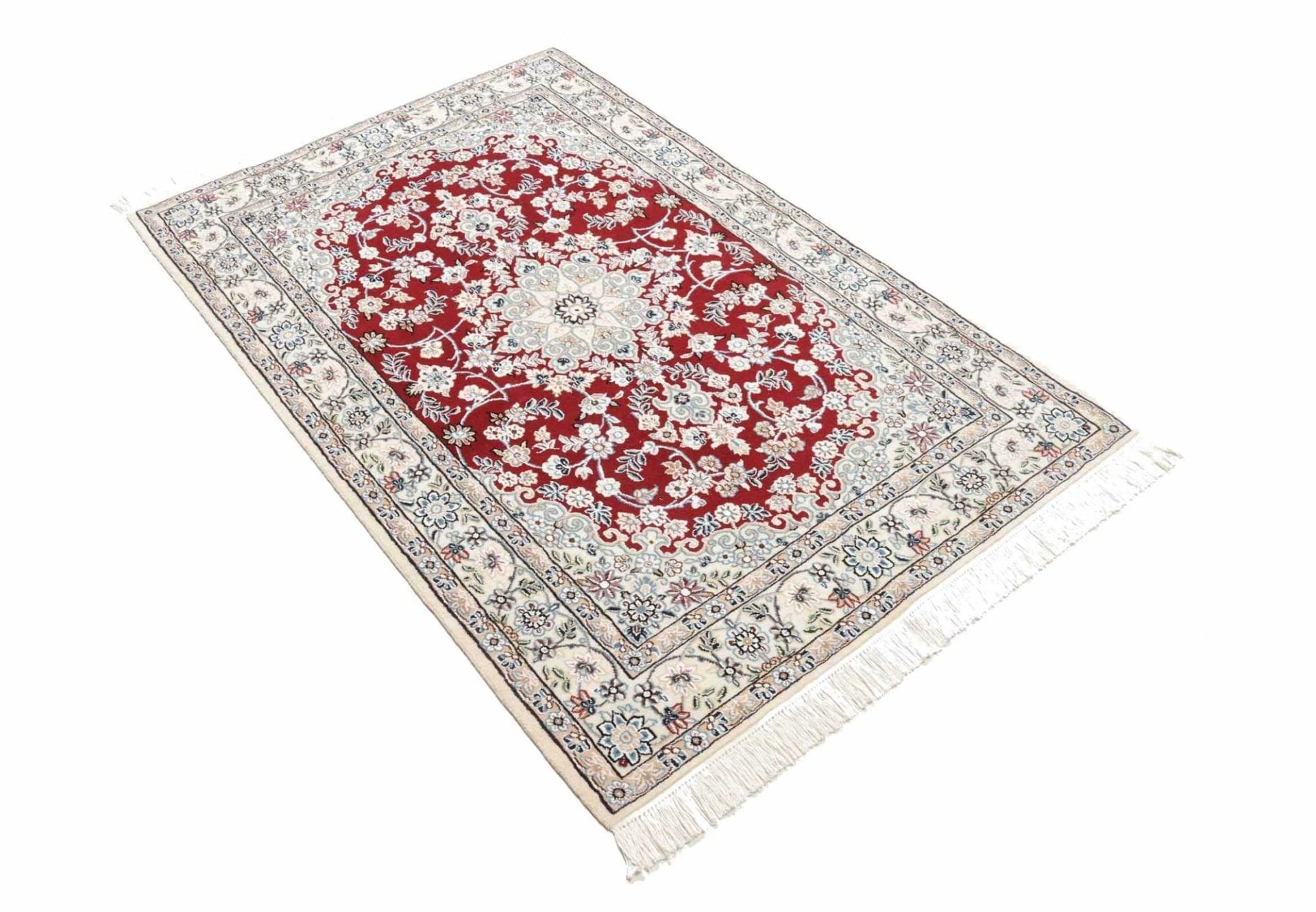 Hand-Knotted Wool Nain Persian Rug, 103 × 152 cm