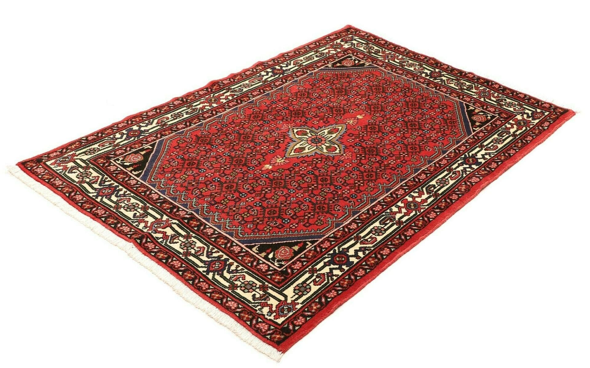 Hamadan Herati Persian Rug 109 × 147 cm, Wool, hand-knotted