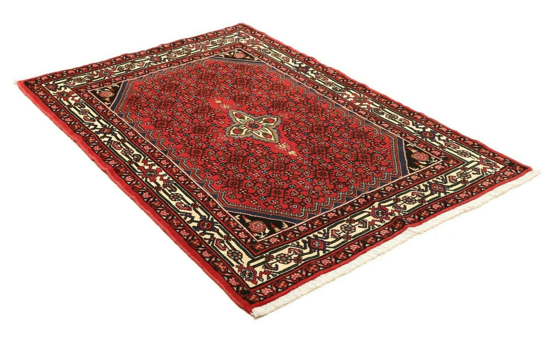 Hamadan Herati Persian Rug 109 × 147 cm, Wool, hand-knotted