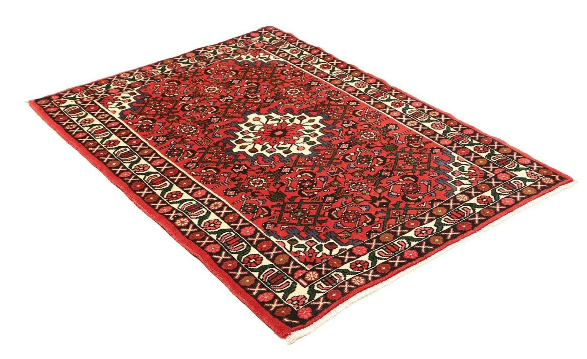 Hamadan Herati Persian Rug 109 × 149 cm, Wool, hand-knotted