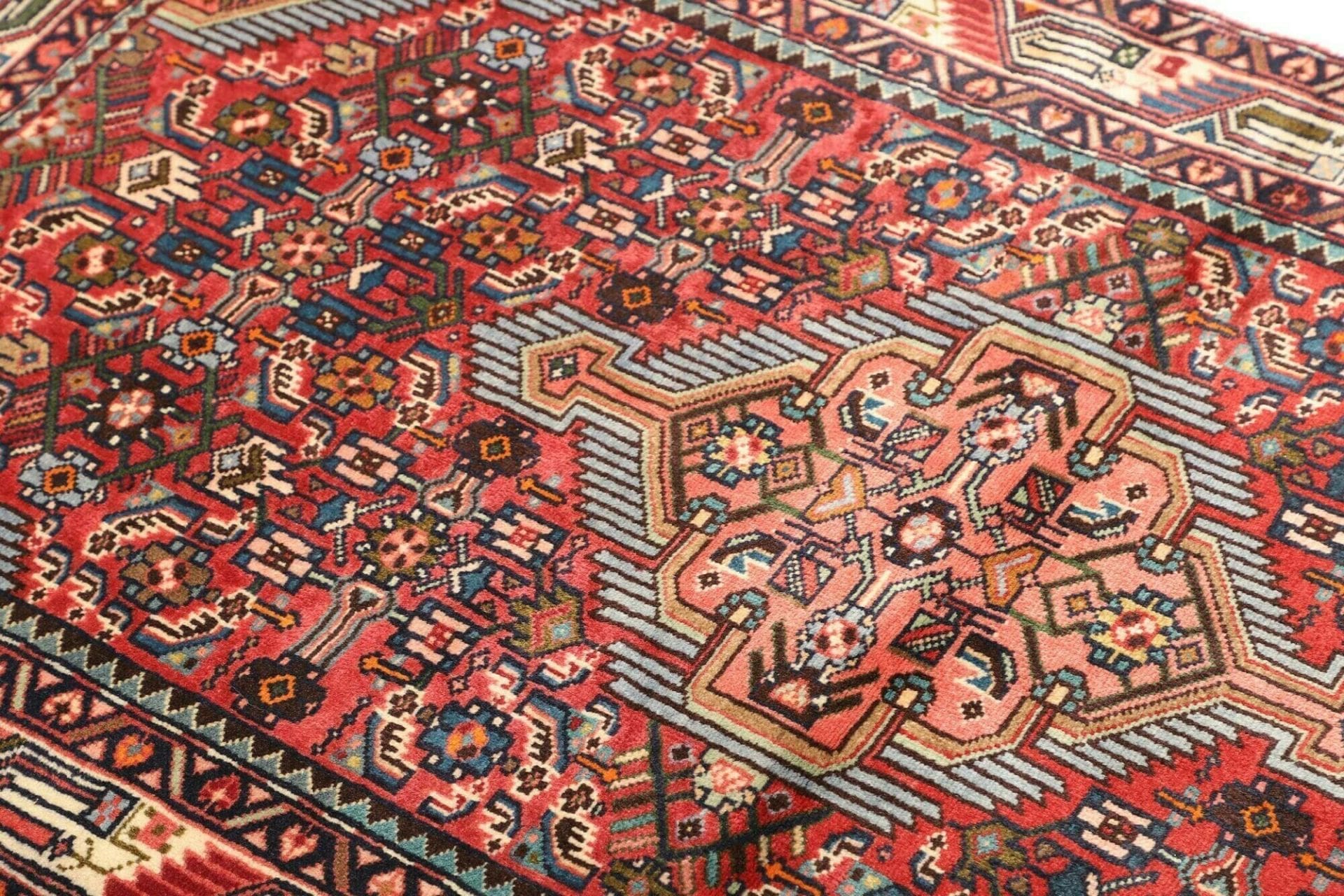 hamadan-teppich-101-x-160-cm-schurwolle-herati-muster-handgeknupft-6 Hamadan Herati Persian Rug 101 × 160 cm, Wool, hand-knotted