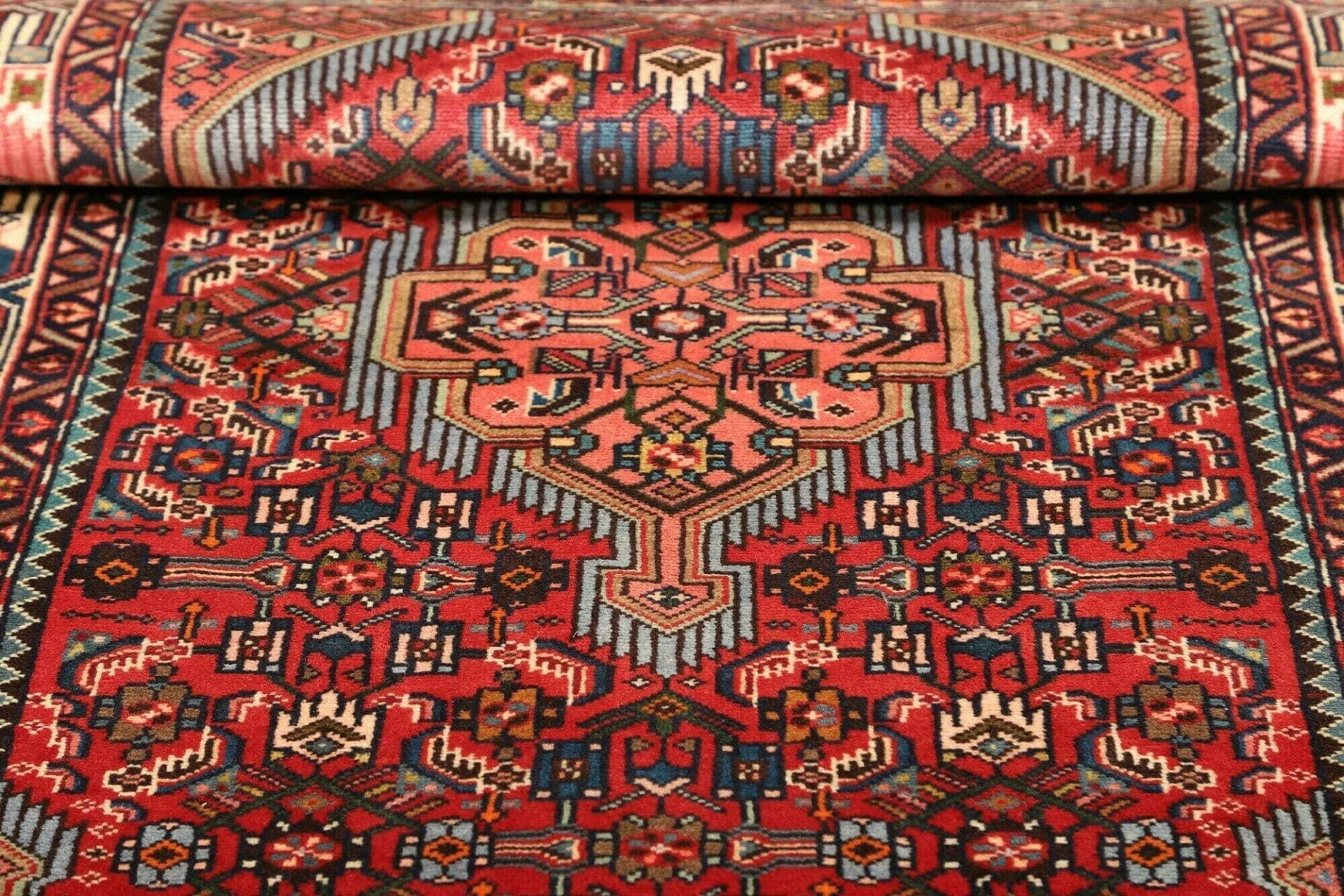 hamadan-teppich-101-x-160-cm-schurwolle-herati-muster-handgeknupft-9 Hamadan Herati Persian Rug 101 × 160 cm, Wool, hand-knotted