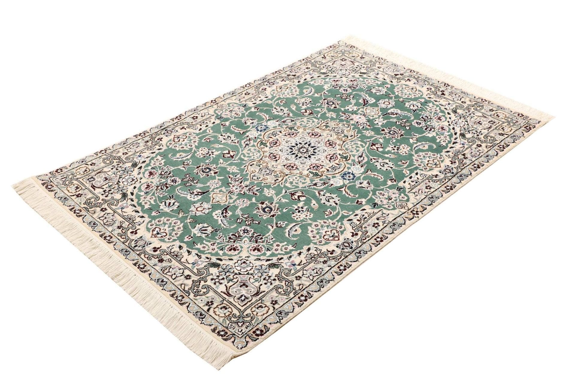 Hand-Knotted Wool Nain Persian Rug, 105 × 151 cm
