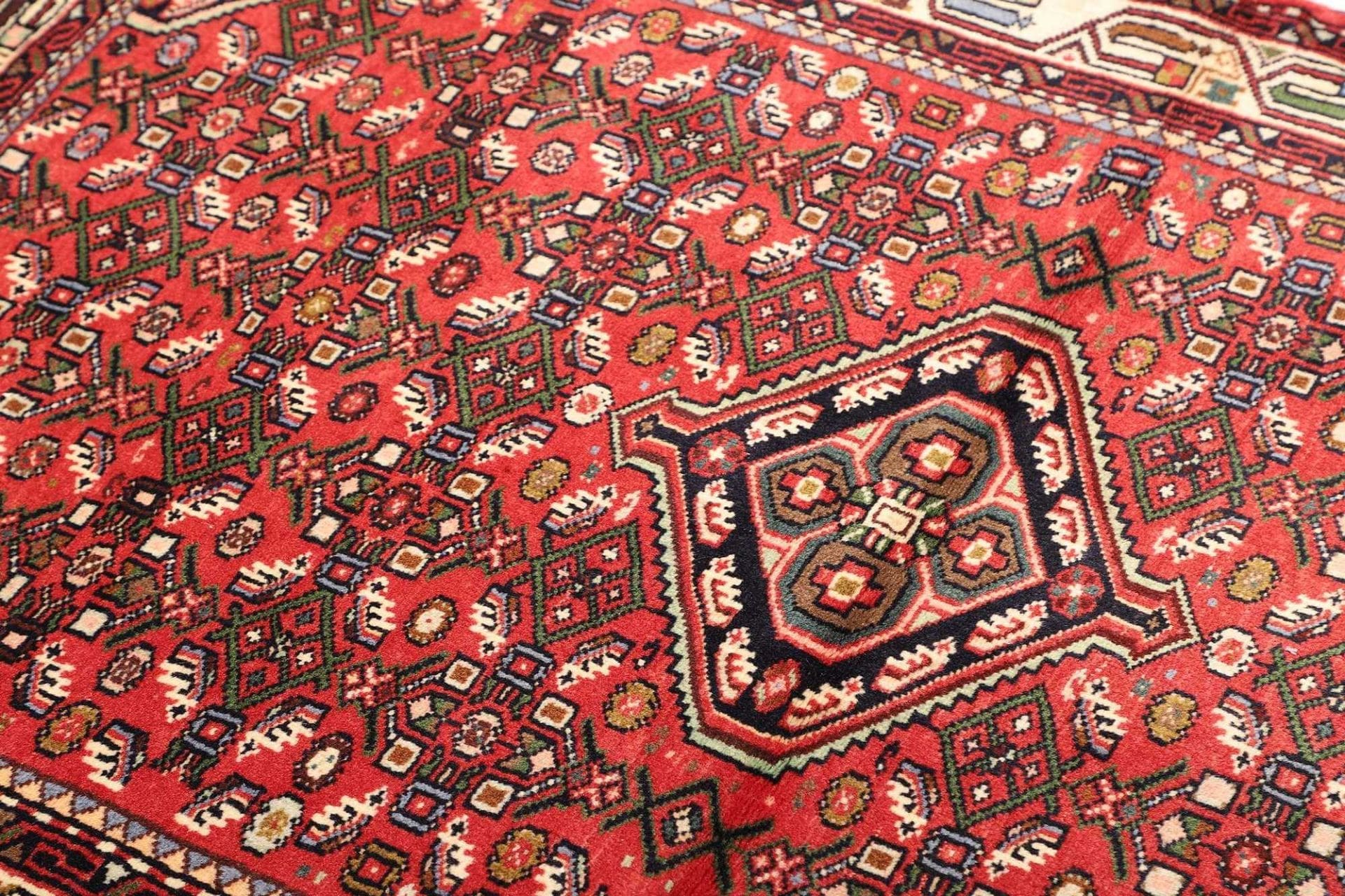 Hamadan Herati Persian Rug — hand-knotted, 108 × 155 cm, Wool