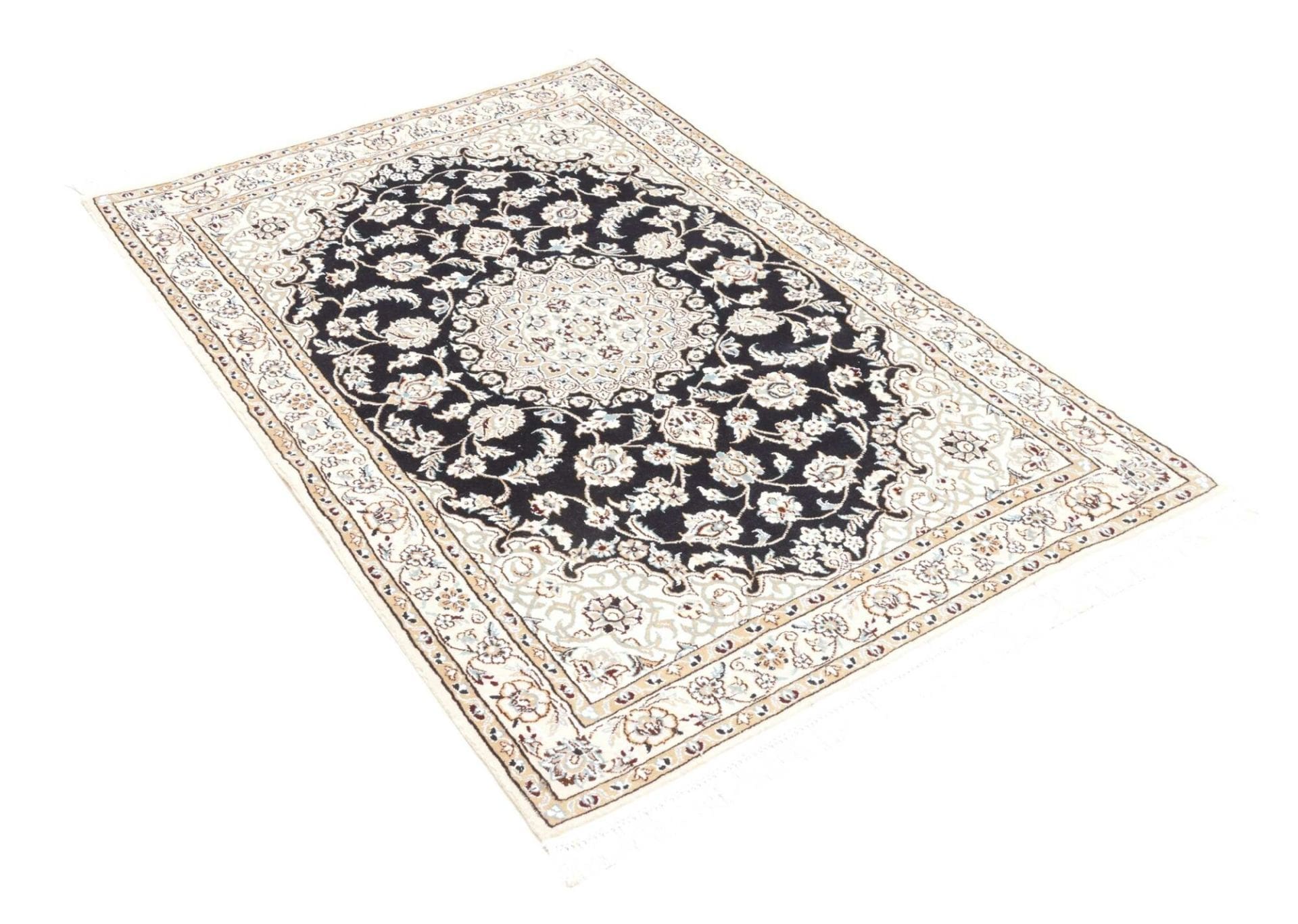 Hand-Knotted Wool Nain Persian Rug, 100 × 152 cm