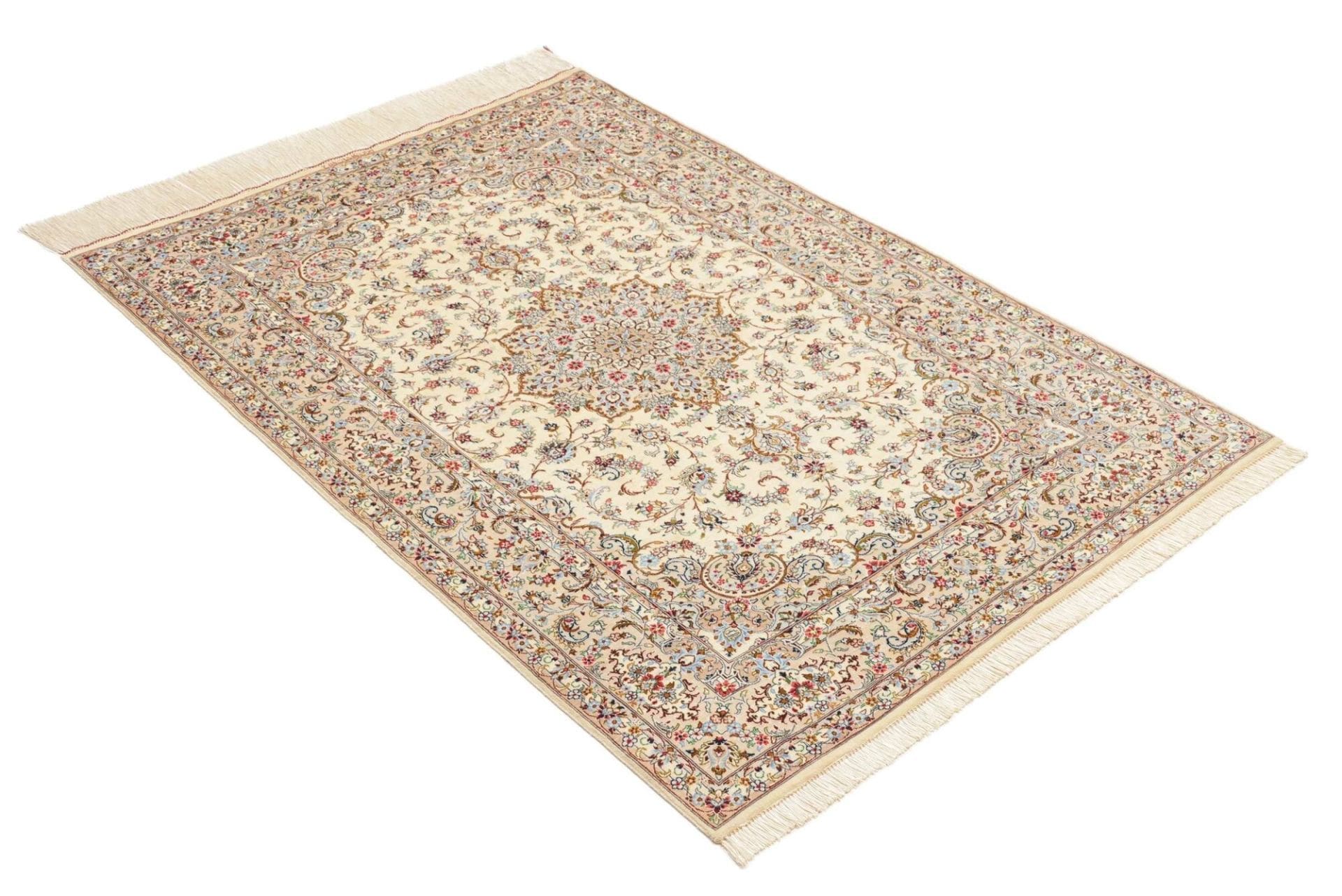 Qom Persian Rug — hand-knotted, 102 × 150 cm, Silk