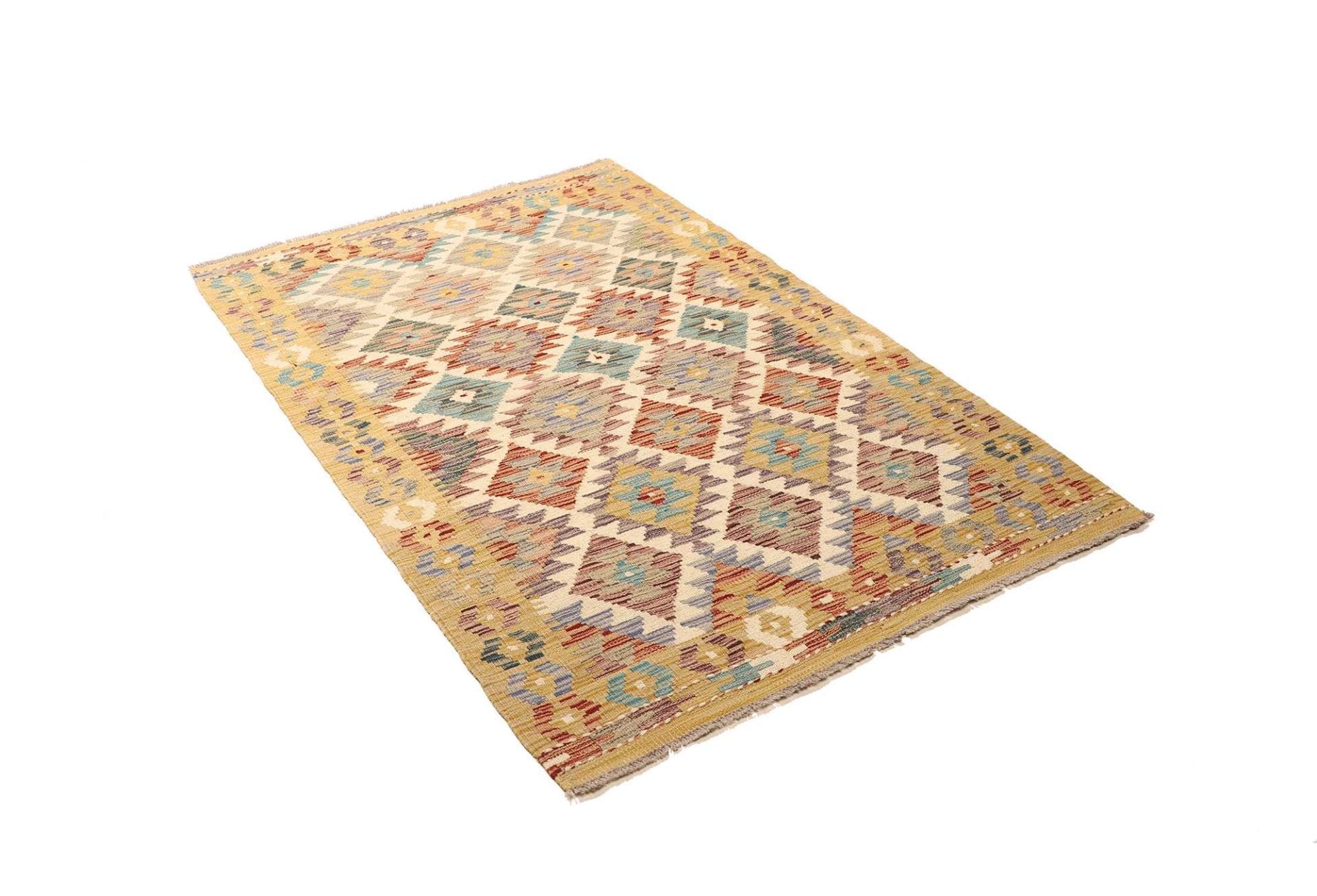 kelim-teppich-108-x-152-cm-aus-schurwolle-handgewebt-rustikal-2 Kilim Pakistani Rug — hand-woven, 108 × 152 cm, Wool